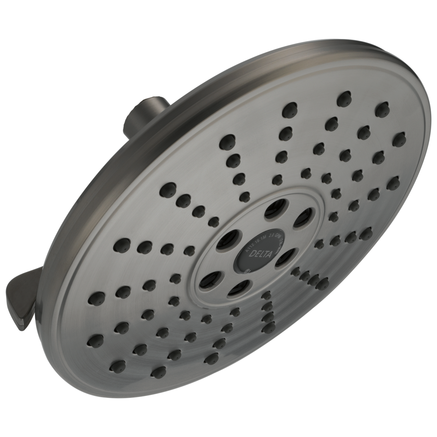 Delta Universal Showering Components: H2Okinetic 3-Setting Raincan Shower Head