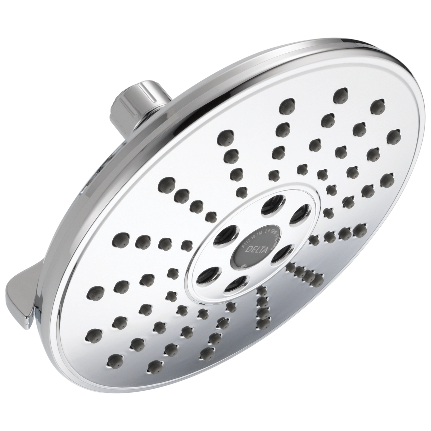 Delta Universal Showering Components: H2OKinetic 3-Setting Raincan Shower Head