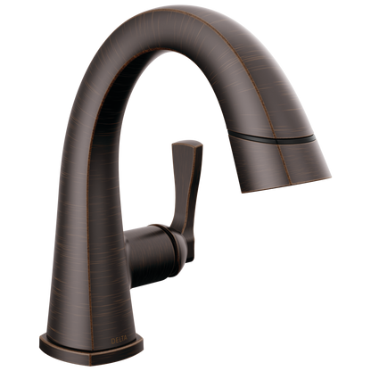 Delta Stryke: Single Handle Pull Down Bathroom Faucet
