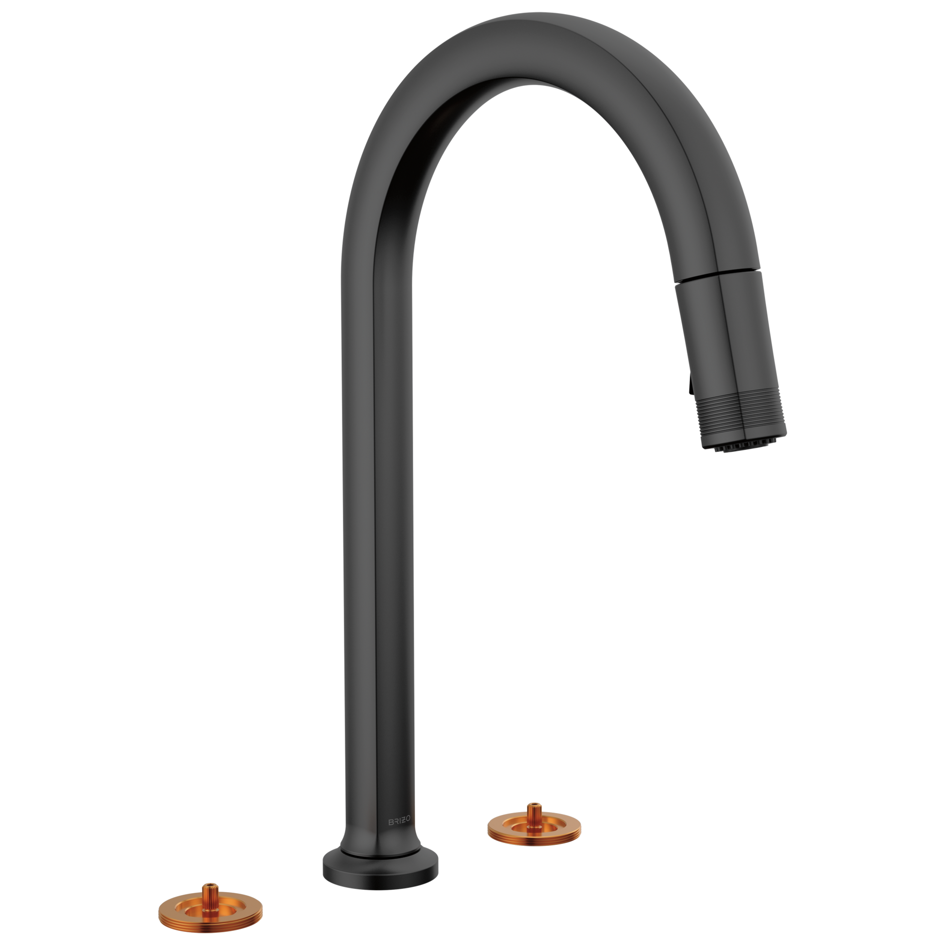Brizo Kintsu: Widespread Pull-Down Faucet with Arc Spout - Less Handles