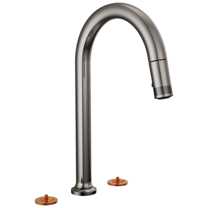 Brizo Kintsu: Widespread Pull-Down Faucet with Arc Spout - Less Handles