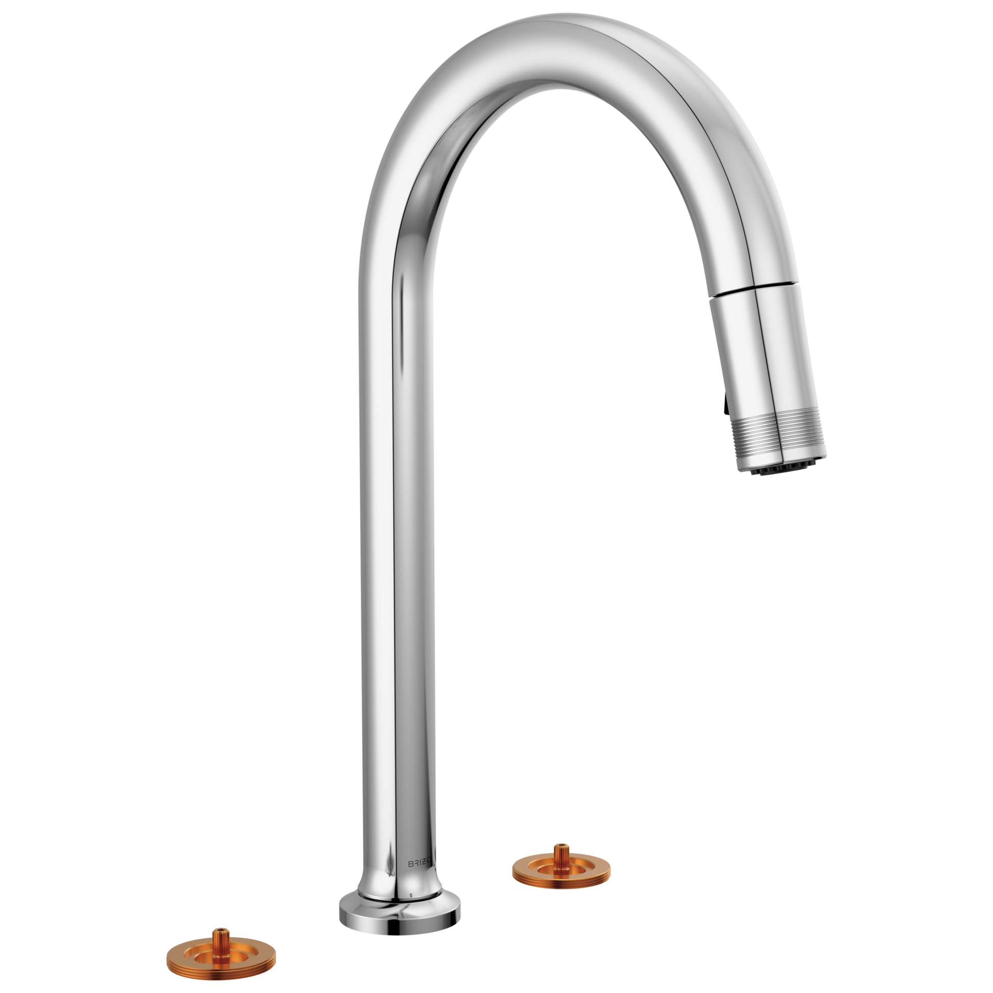 Brizo Kintsu: Widespread Pull-Down Faucet with Arc Spout - Less Handles