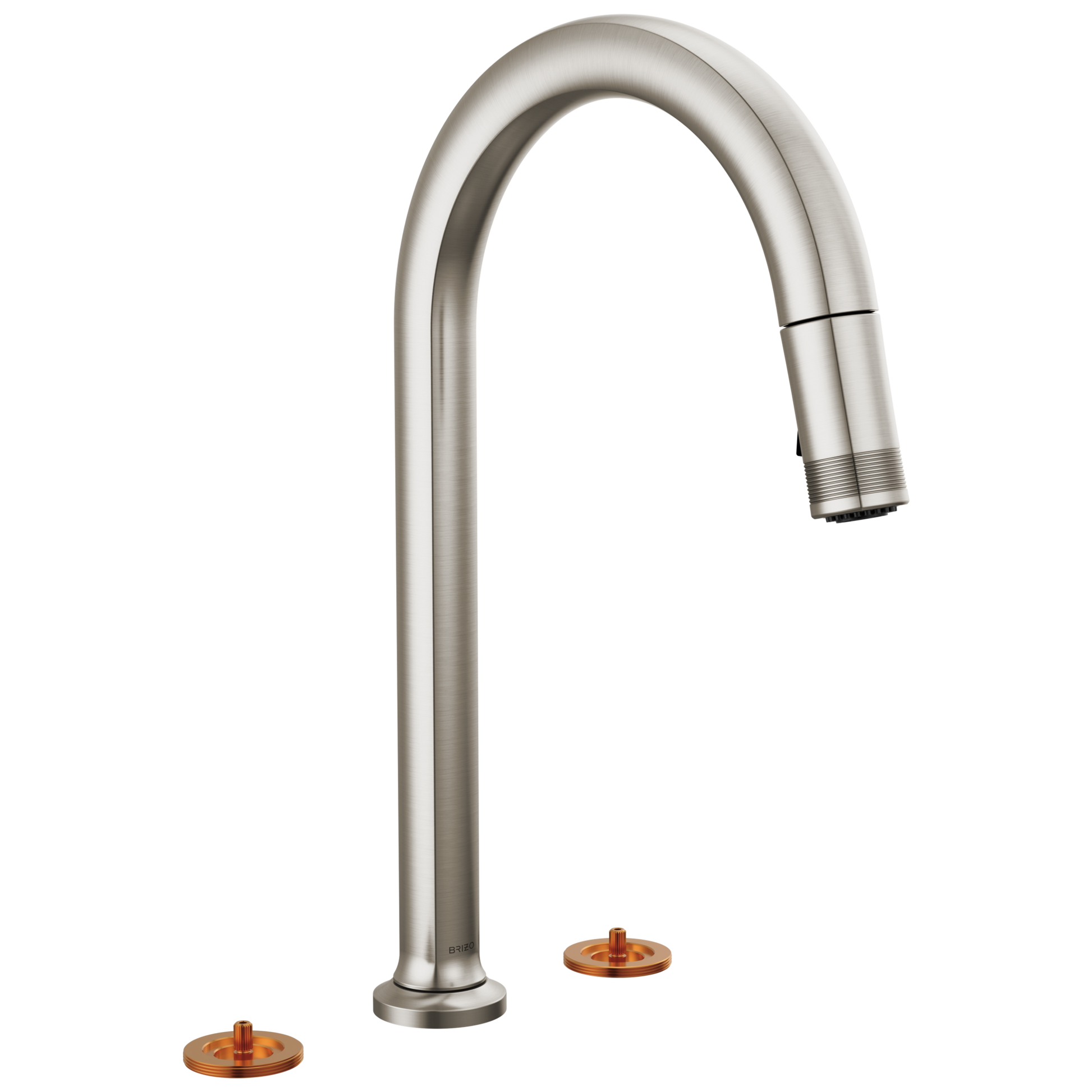 Brizo Kintsu: Widespread Pull-Down Faucet with Arc Spout - Less Handles
