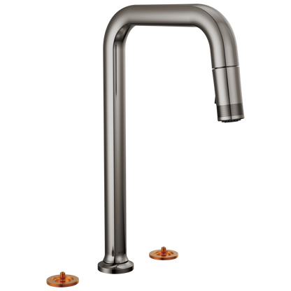 Brizo Kintsu: Widespread Pull-Down Faucet with Square Spout - Less Handles