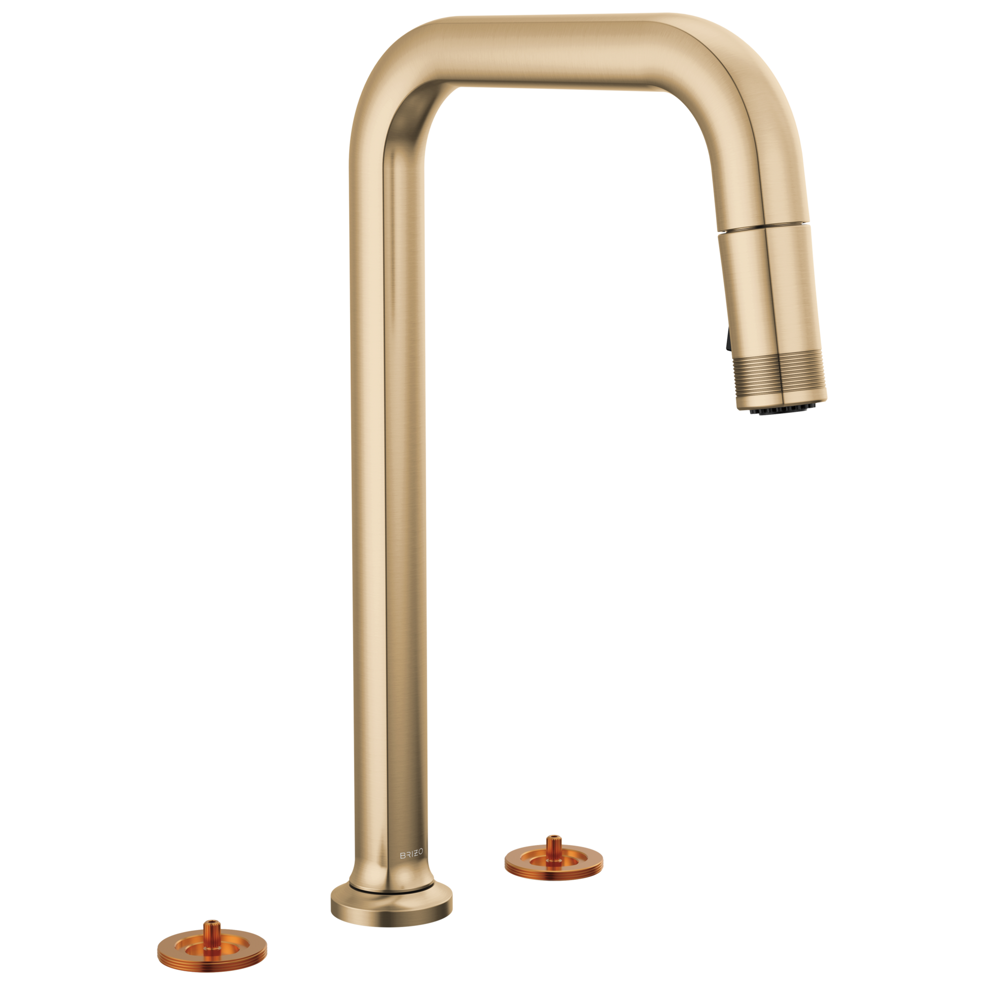 Brizo Kintsu: Widespread Pull-Down Faucet with Square Spout - Less Handles