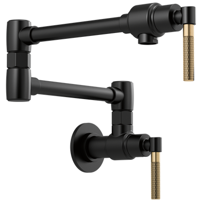 Brizo Brizo Litze: Litze Wall Mount Pot Filler with Knurled Handle