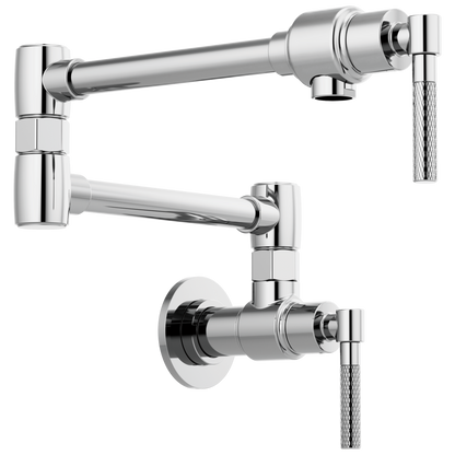 Brizo Brizo Litze: Litze Wall Mount Pot Filler with Knurled Handle