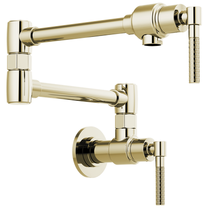 Brizo Brizo Litze: Litze Wall Mount Pot Filler with Knurled Handle