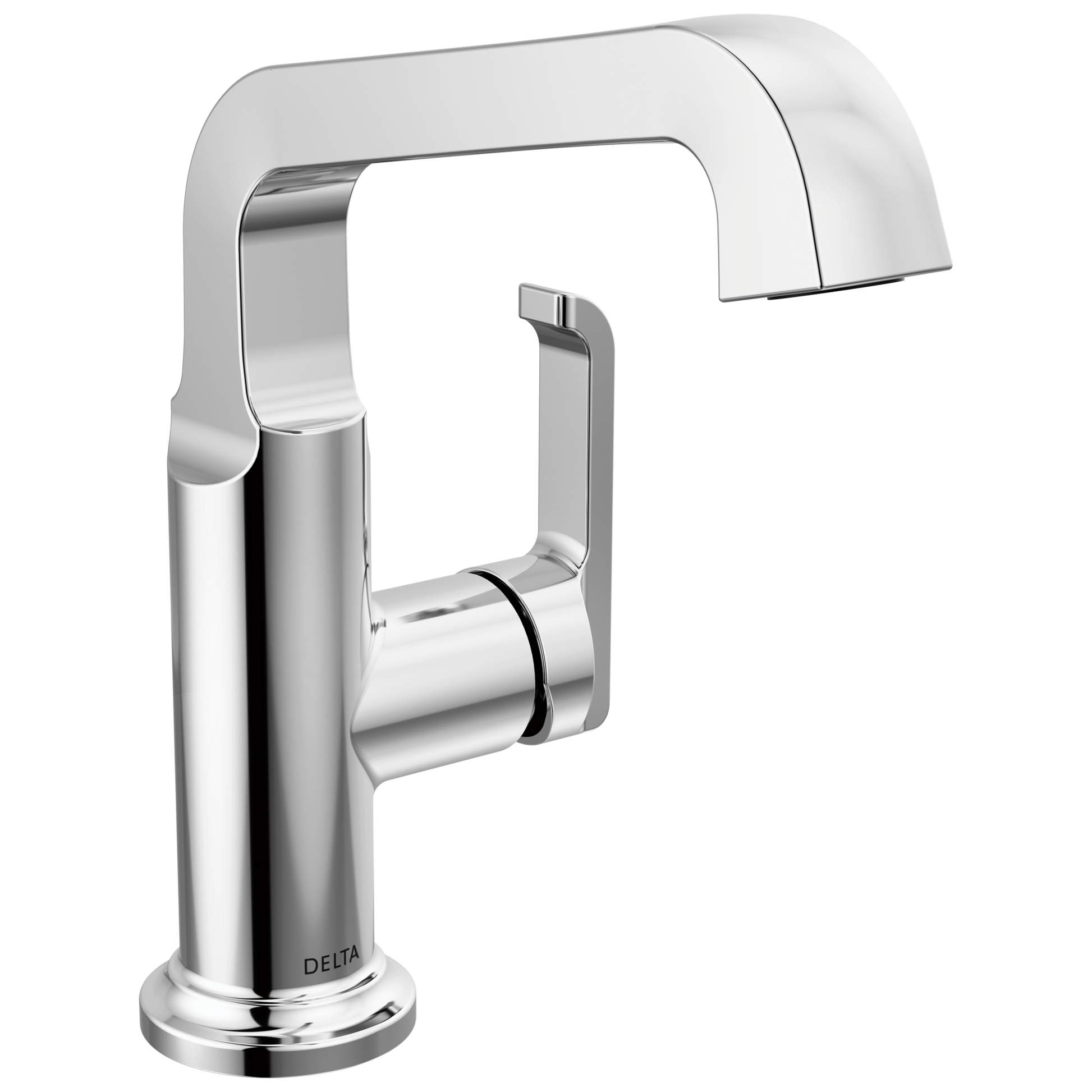 Delta Tetra: Single Handle Mid-Height Vessel Bathroom
