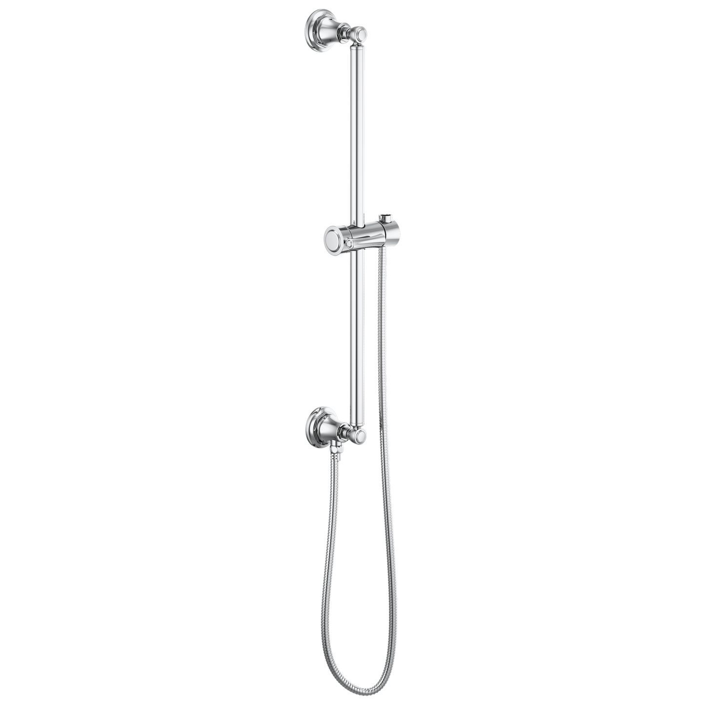 Brizo Universal Showering: Classic Round Slide Bar With Hose