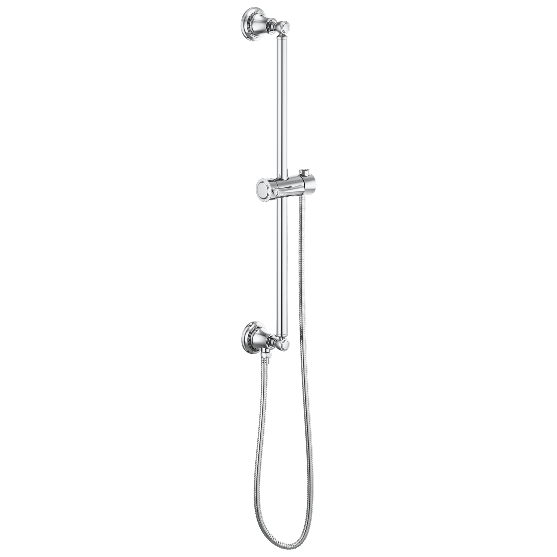 Brizo Universal Showering: Classic Round Slide Bar With Hose