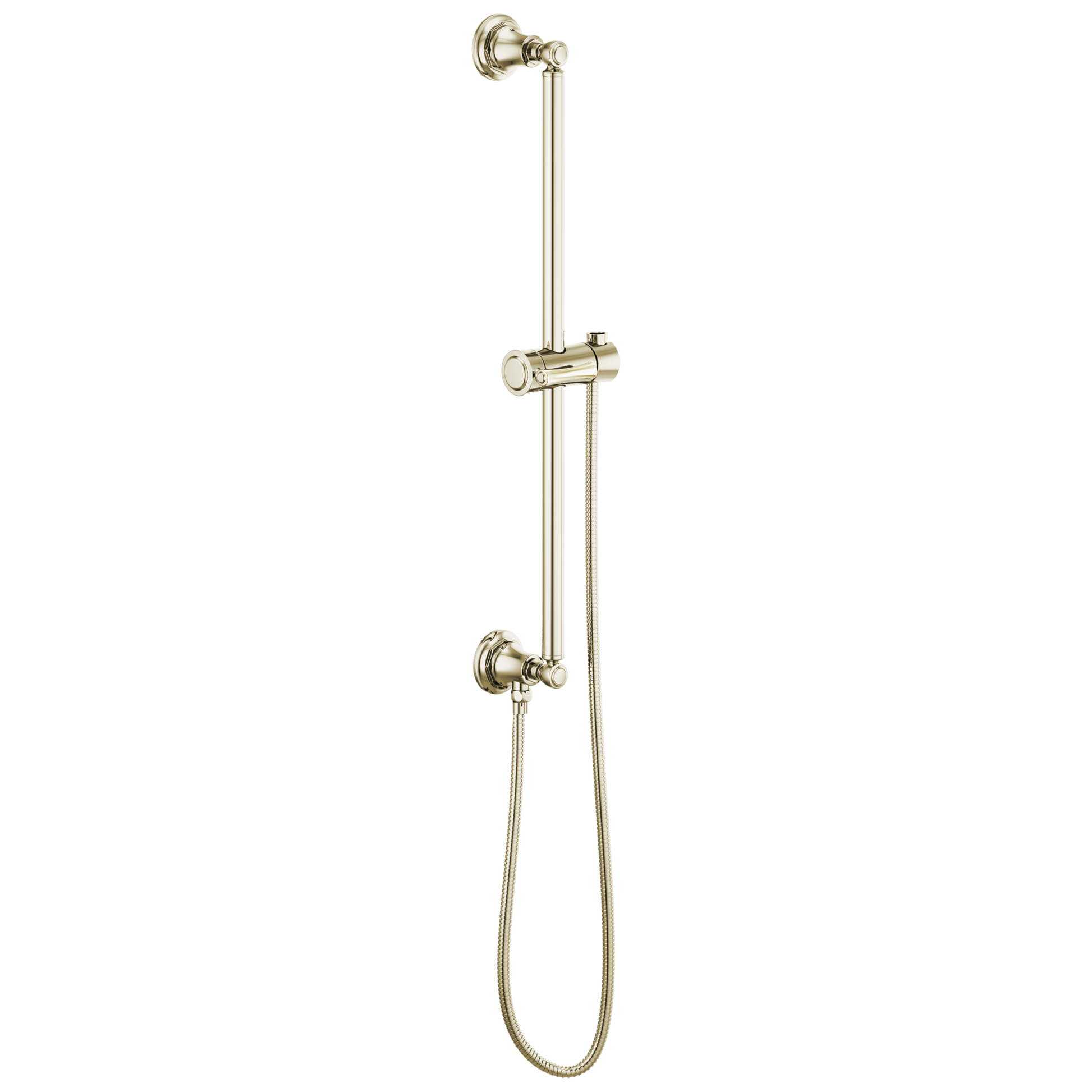Brizo Universal Showering: Classic Round Slide Bar With Hose
