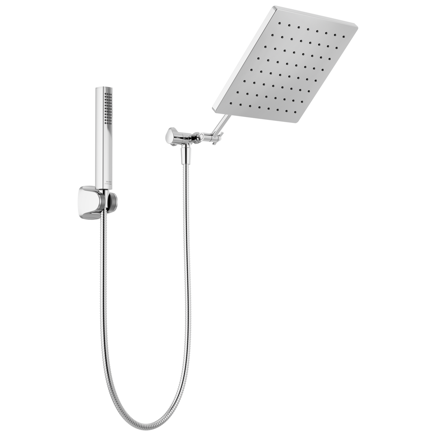 Delta Universal Showering Components: 10 inch Raincan Shower Head & Hand Held Combo with Adjustable Extension Arm