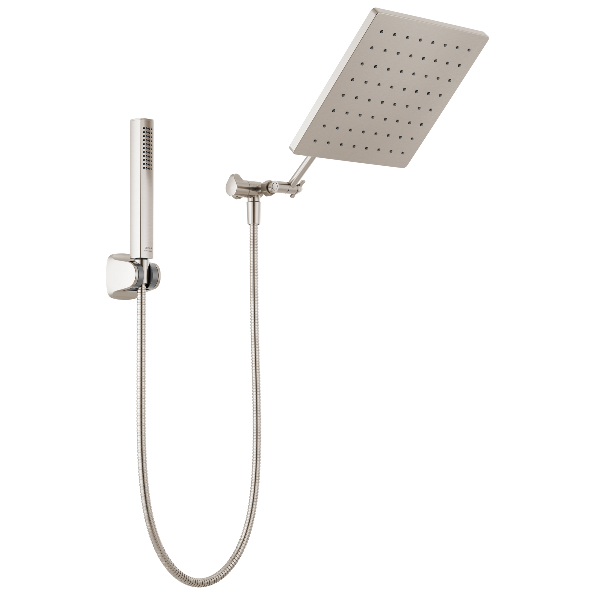 Delta Universal Showering Components: 10 inch Raincan Shower Head & Hand Held Combo with Adjustable Extension Arm