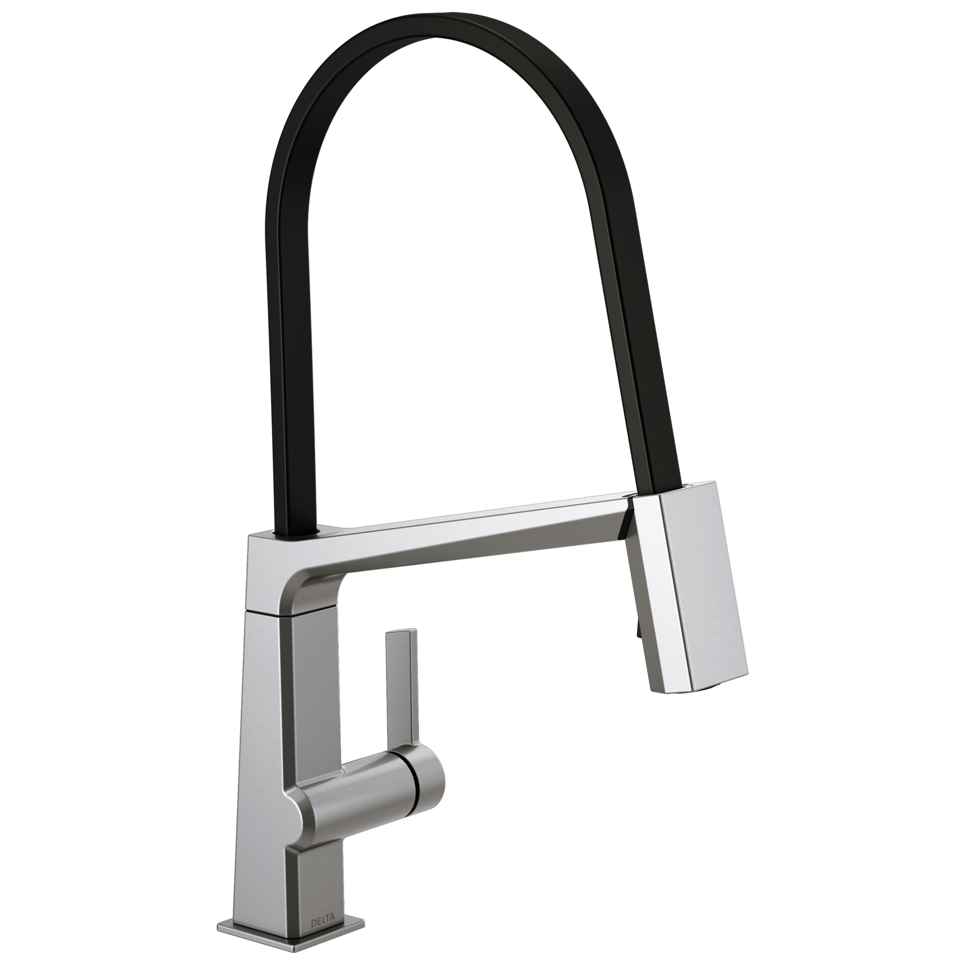 Delta Pivotal: Single Handle Exposed Hose Kitchen Faucet