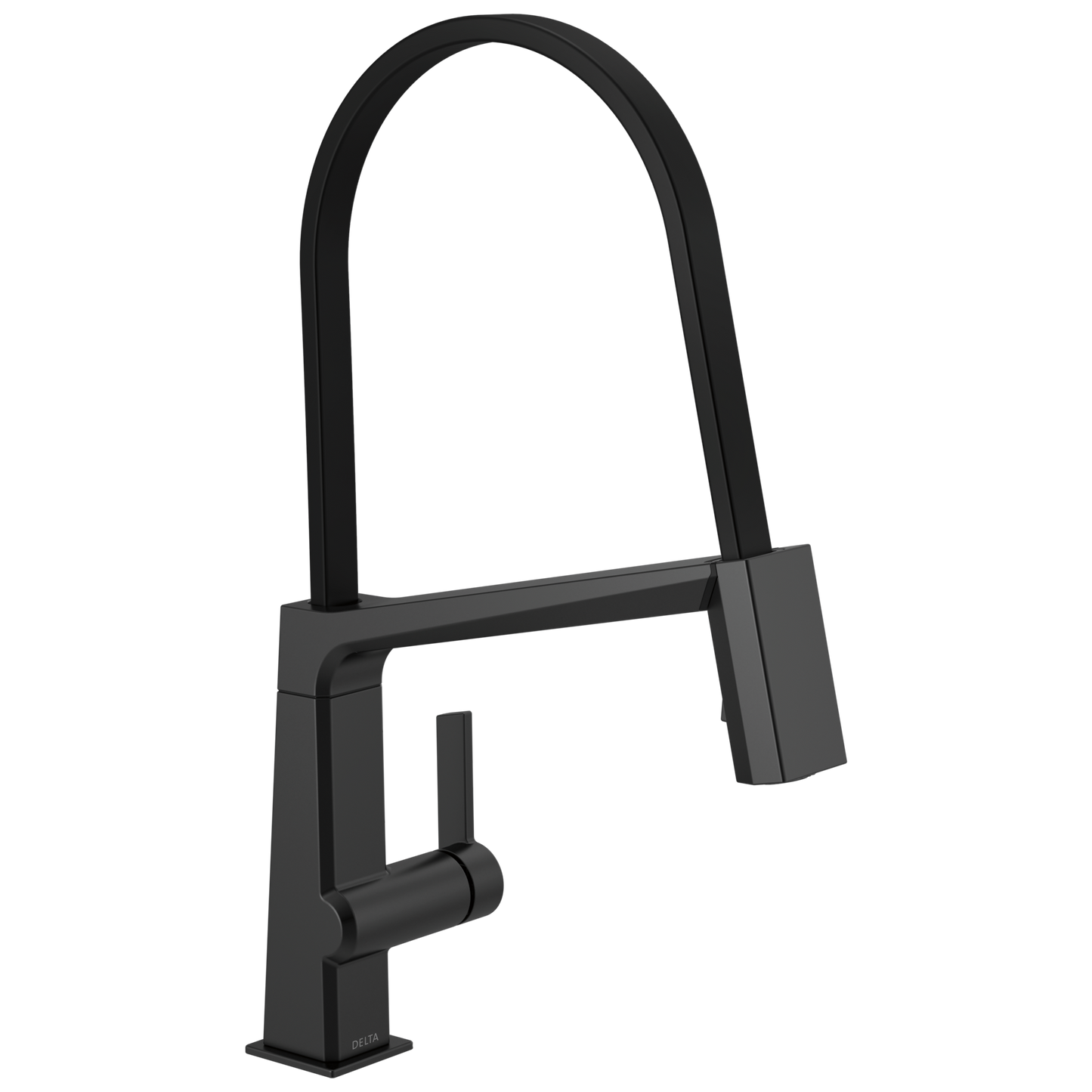 Delta Pivotal: Single Handle Exposed Hose Kitchen Faucet