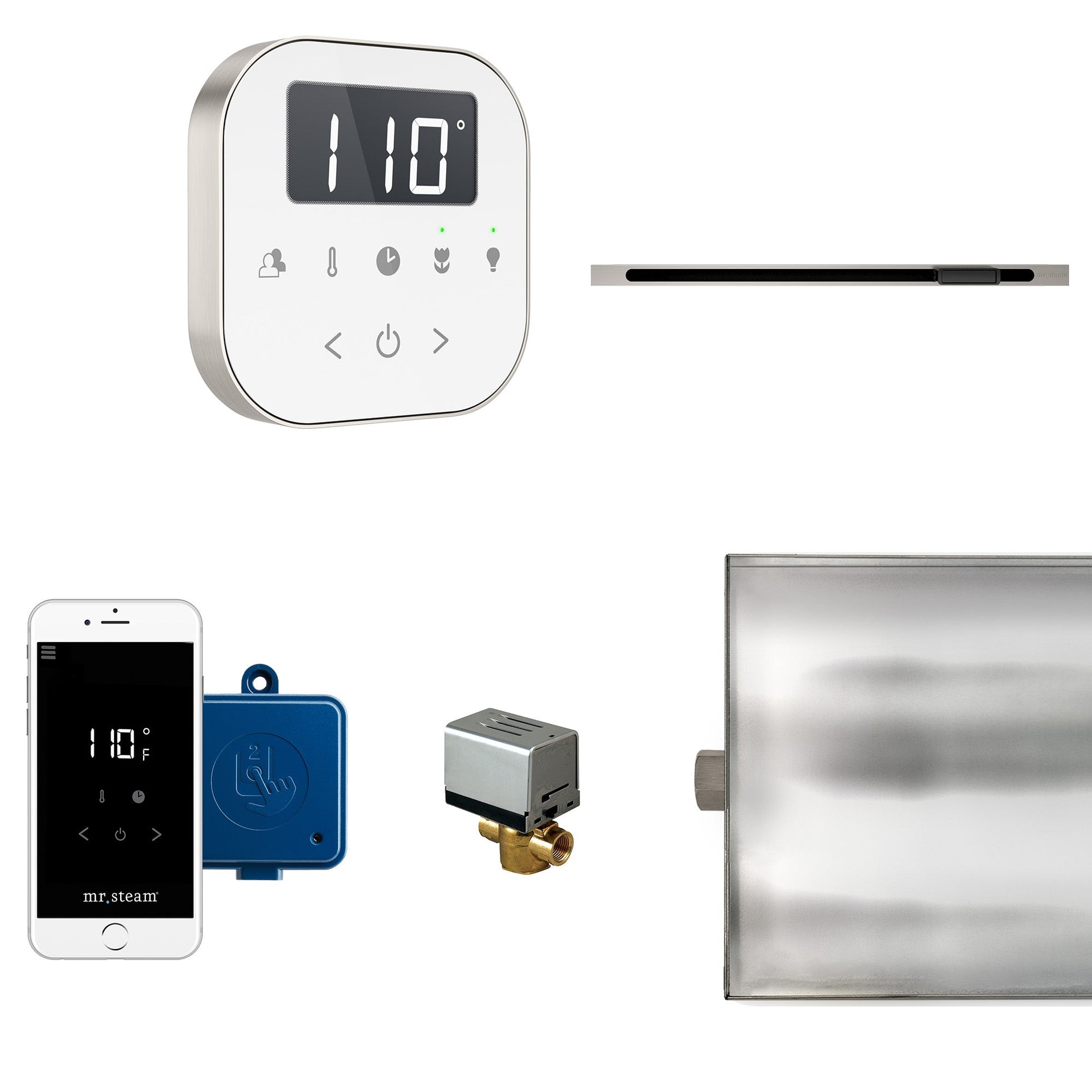Mr. Steam ABTLRLWHBN AirButler® Linear White in Brushed Nickel