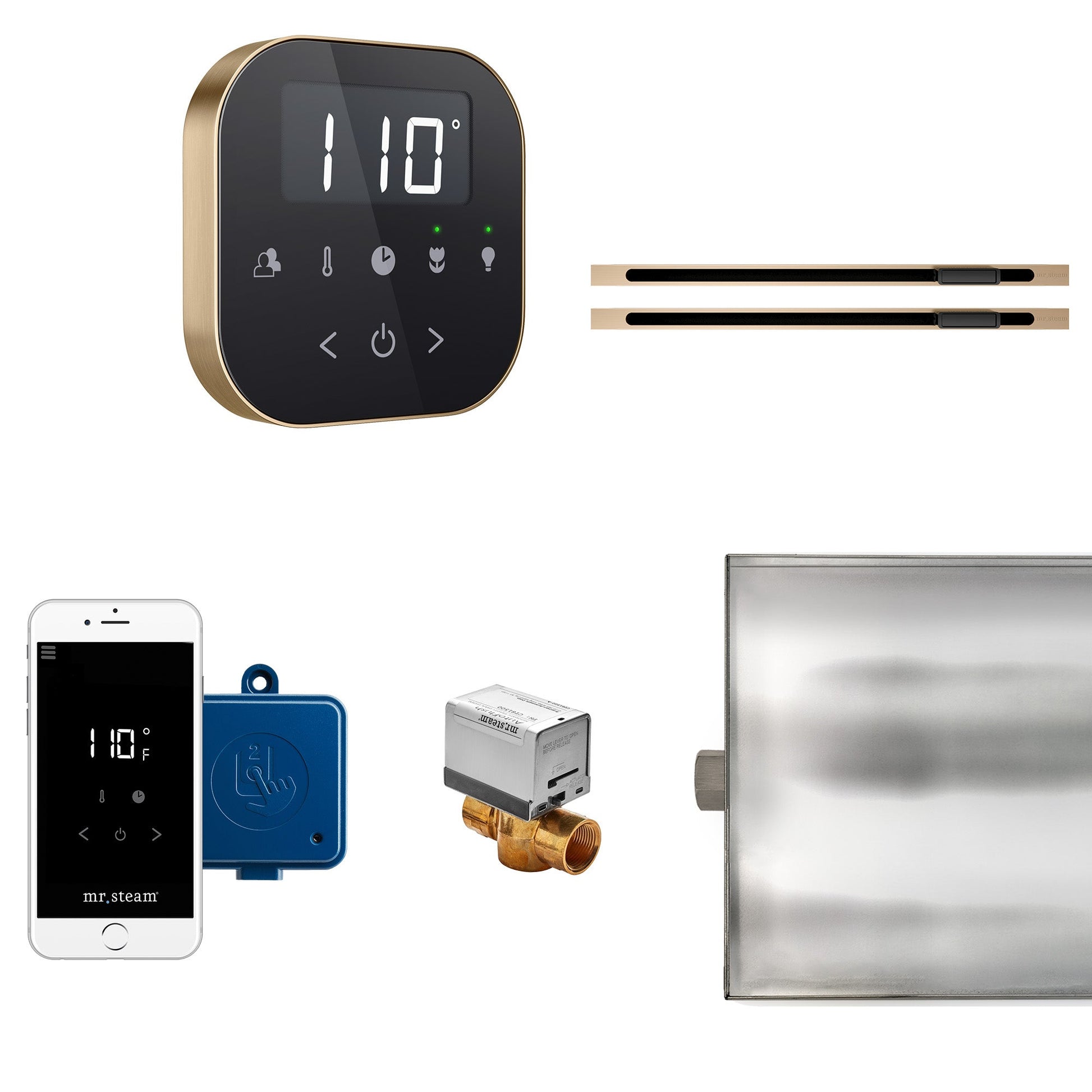 Mr. Steam ABTLRLXBKBB AirButler® Max Linear Black in Brushed Bronze