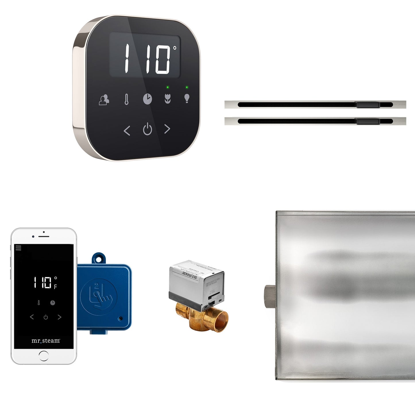 Mr. Steam ABTLRLXBKPN AirButler® Max Linear Black in Polished Nickel
