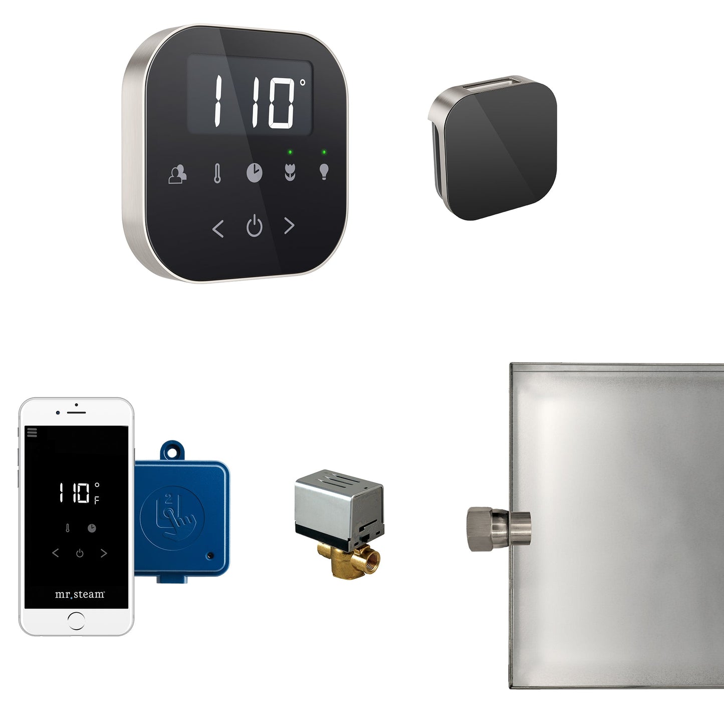 Mr. Steam ABUTLER1B-BN AirButler® Black in Brushed Nickel
