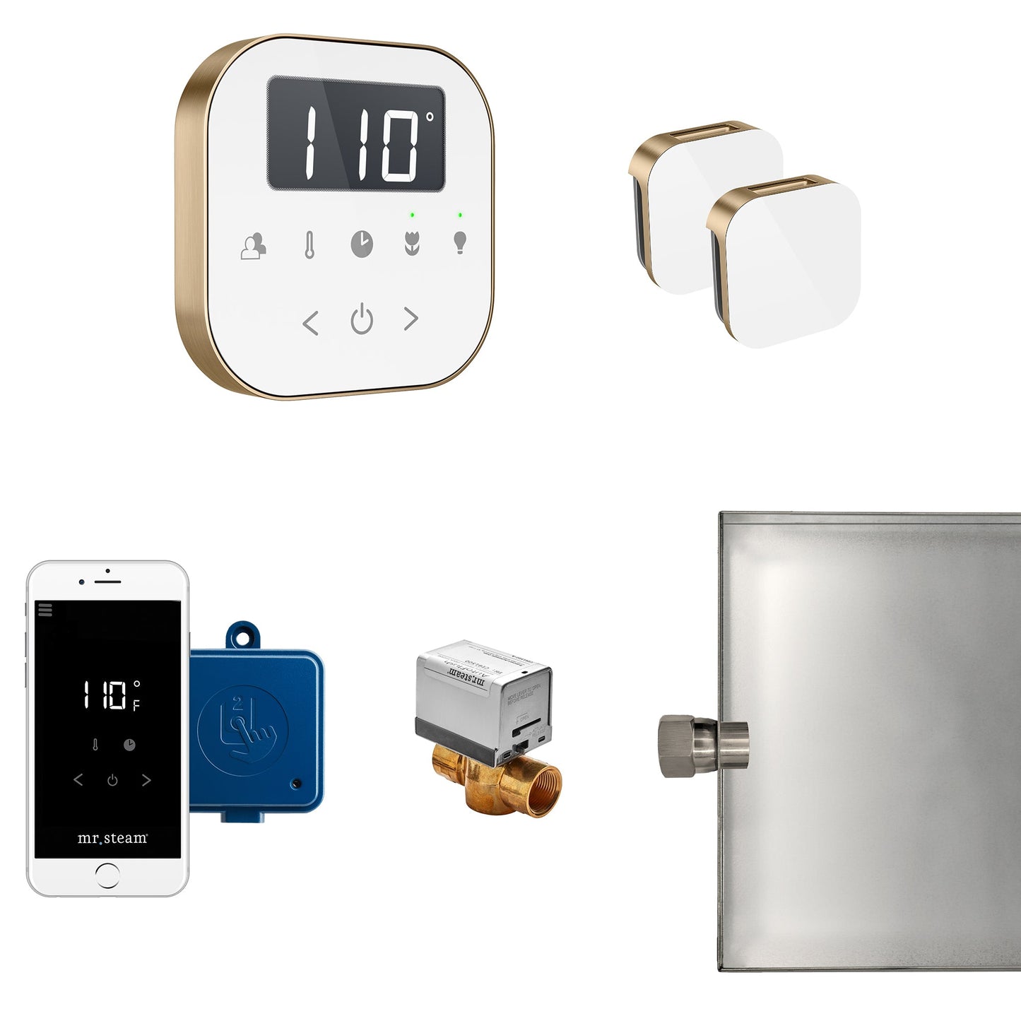 Mr. Steam ABUTLERXW-BB AirButler® Max White in Brushed Bronze