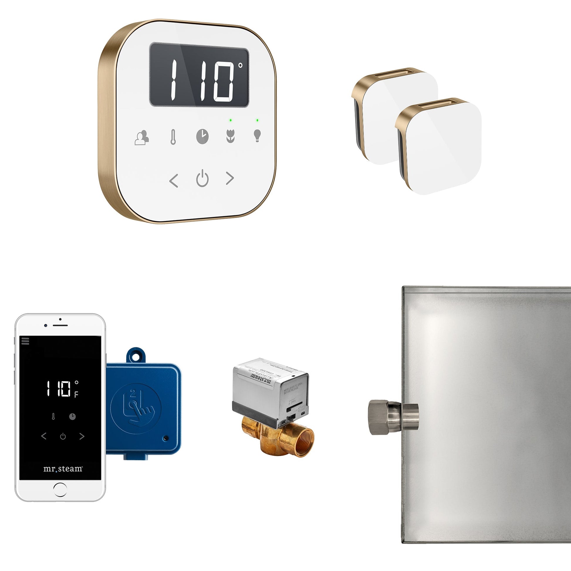 Mr. Steam ABUTLERXW-BB AirButler® Max White in Brushed Bronze