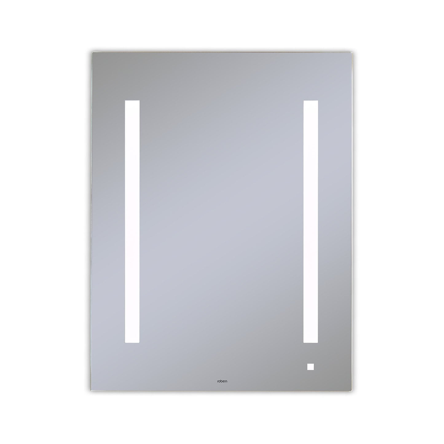AiO 23-1/8" x 29-7/8" x 1-1/2" lighted mirror with LUM lighting at 4000 kelvin temperature (cool light), dimmable, USB charging ports and OM Audio