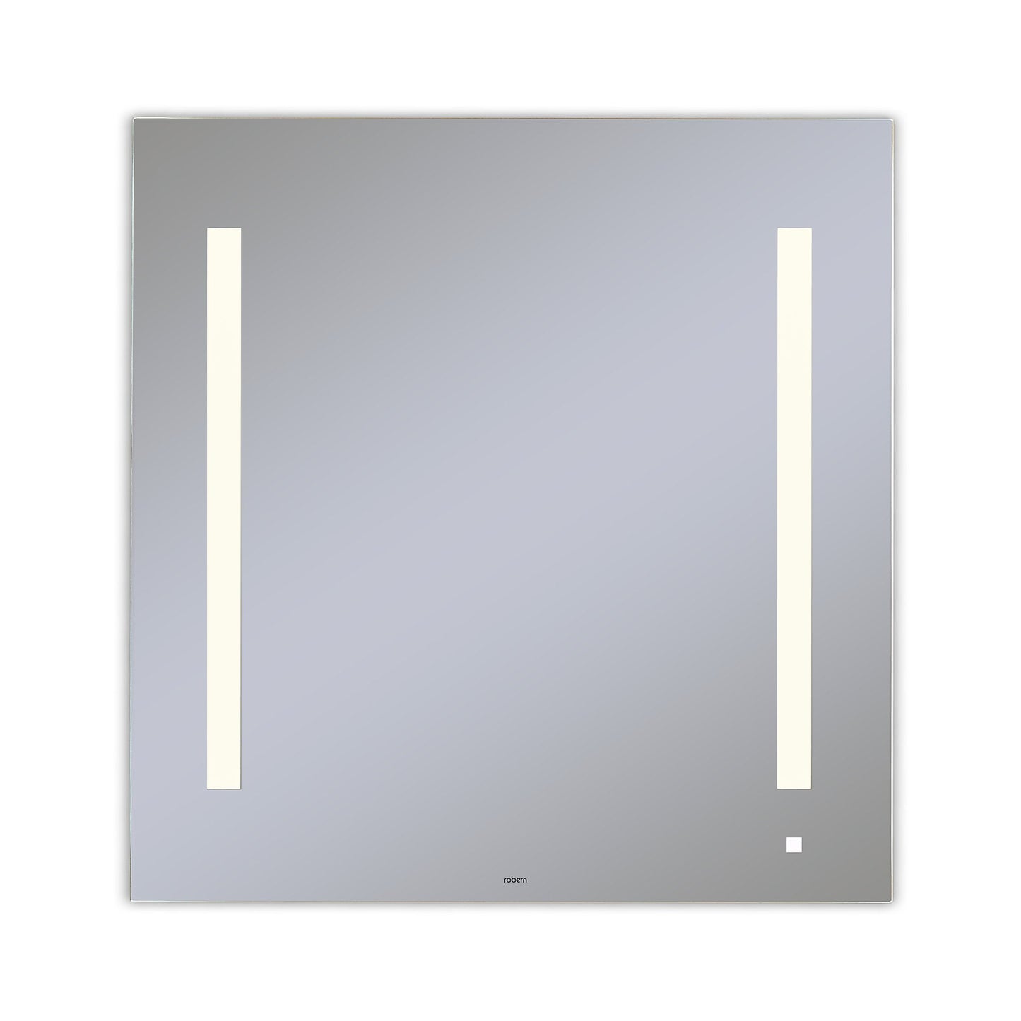 AiO 29-1/8" x 29-7/8" x 1-1/2" lighted mirror with LUM lighting at 2700 kelvin temperature (warm light), dimmable and USB charging ports