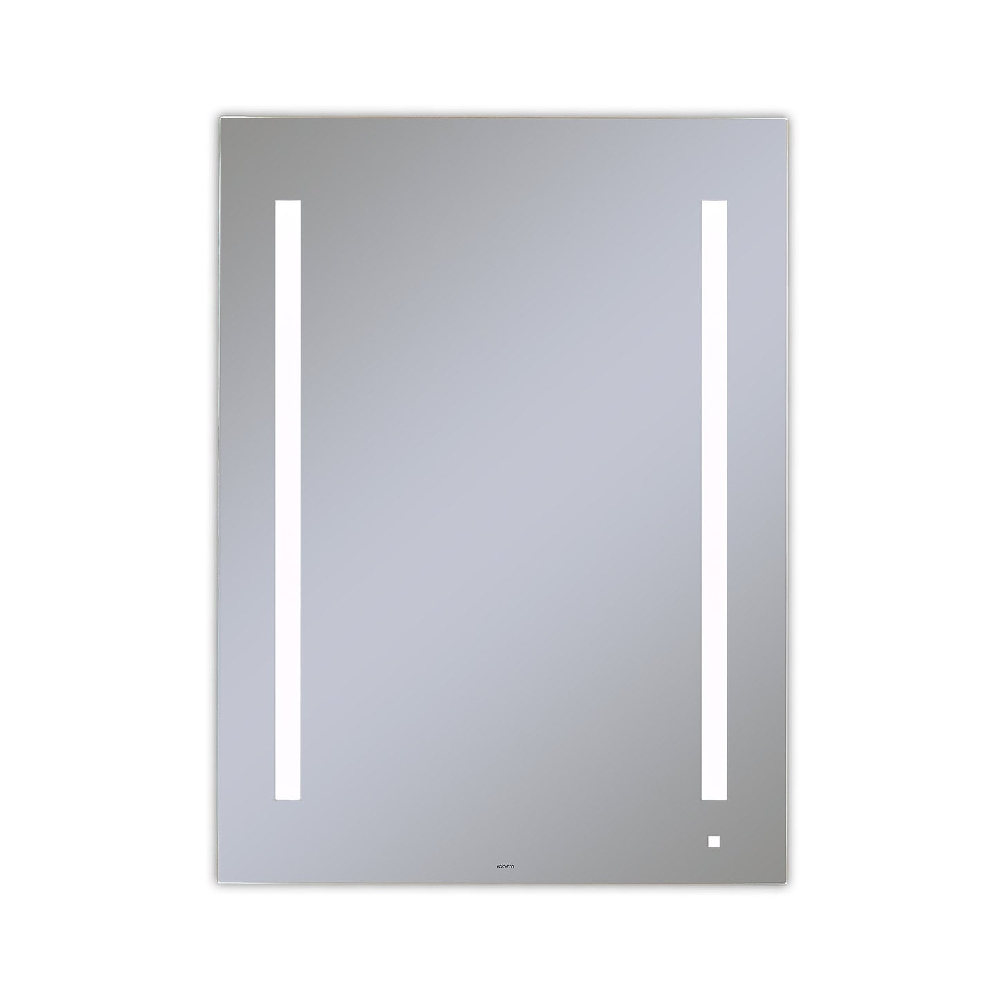 AiO 29-1/8" x 39-1/4" x 1-1/2" lighted mirror with LUM lighting at 4000 kelvin temperature (cool light), dimmable, USB charging ports and OM Audio