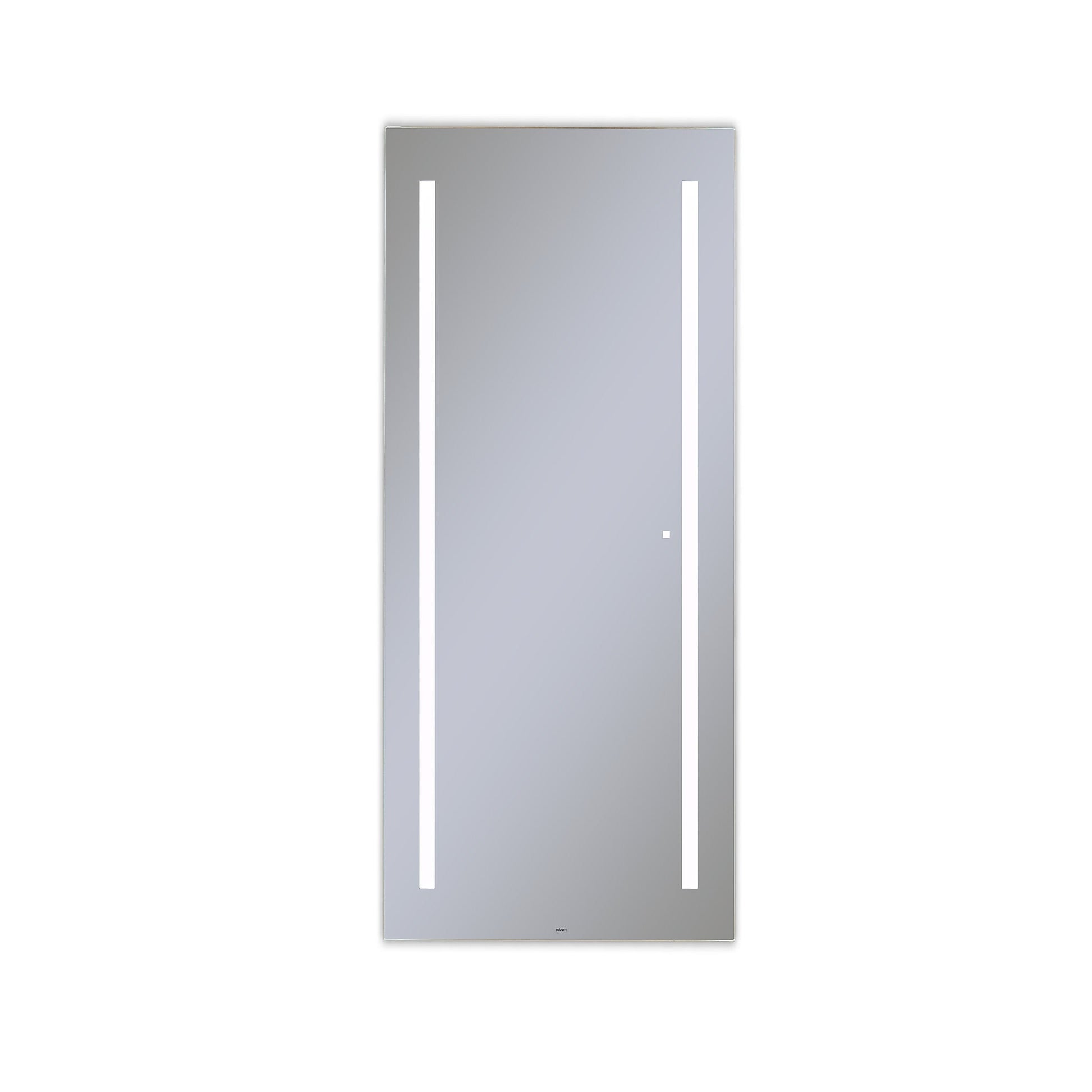 AiO 29-1/8" x 69-7/8" x 1-1/2" full length lighted mirror with LUM lighting at 4000 kelvin temperature (cool light), dimmable and USB charging ports