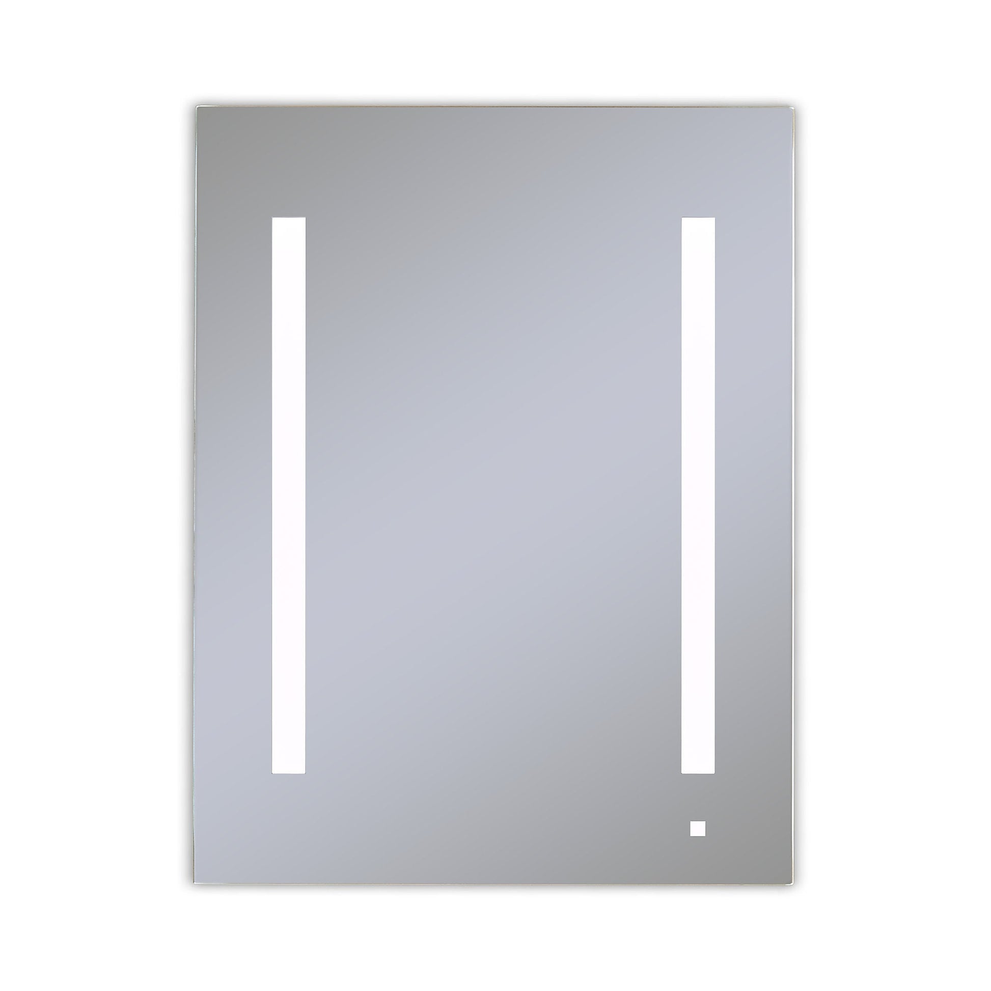 AiO 23-1/4" x 30" x 4" single door lighted cabinet with LUM LED lighting at 4000 kelvin temperature (cool light), dimmable, interior lighting, electrical outlet, USB charging ports, magnetic storage strip and left hinge