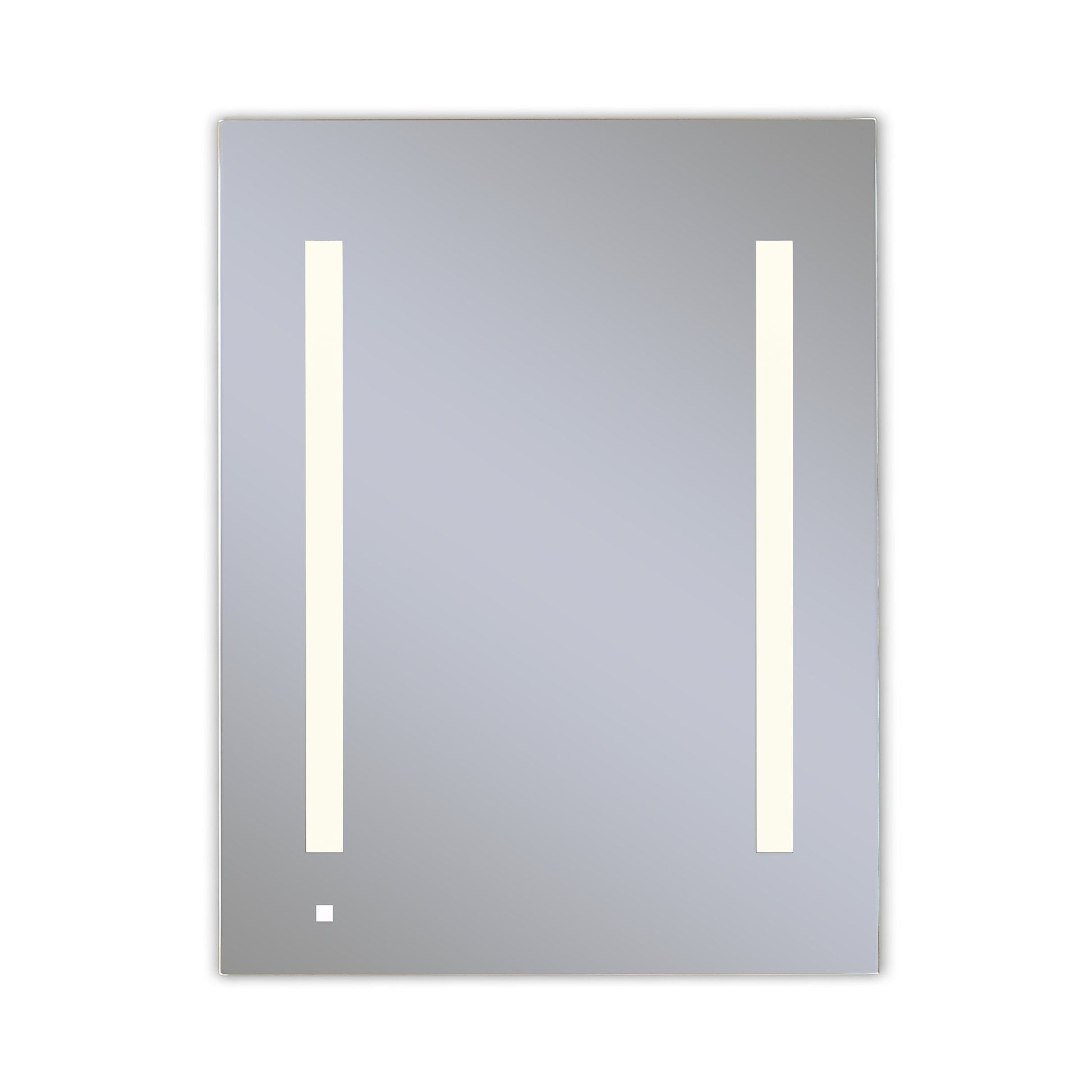 AiO 23-1/4" x 30" x 4" single door lighted cabinet with LUM LED lighting at 2700 kelvin temperature (warm light), dimmable, interior lighting, electrical outlet, USB charging ports, magnetic storage strip and right hinge