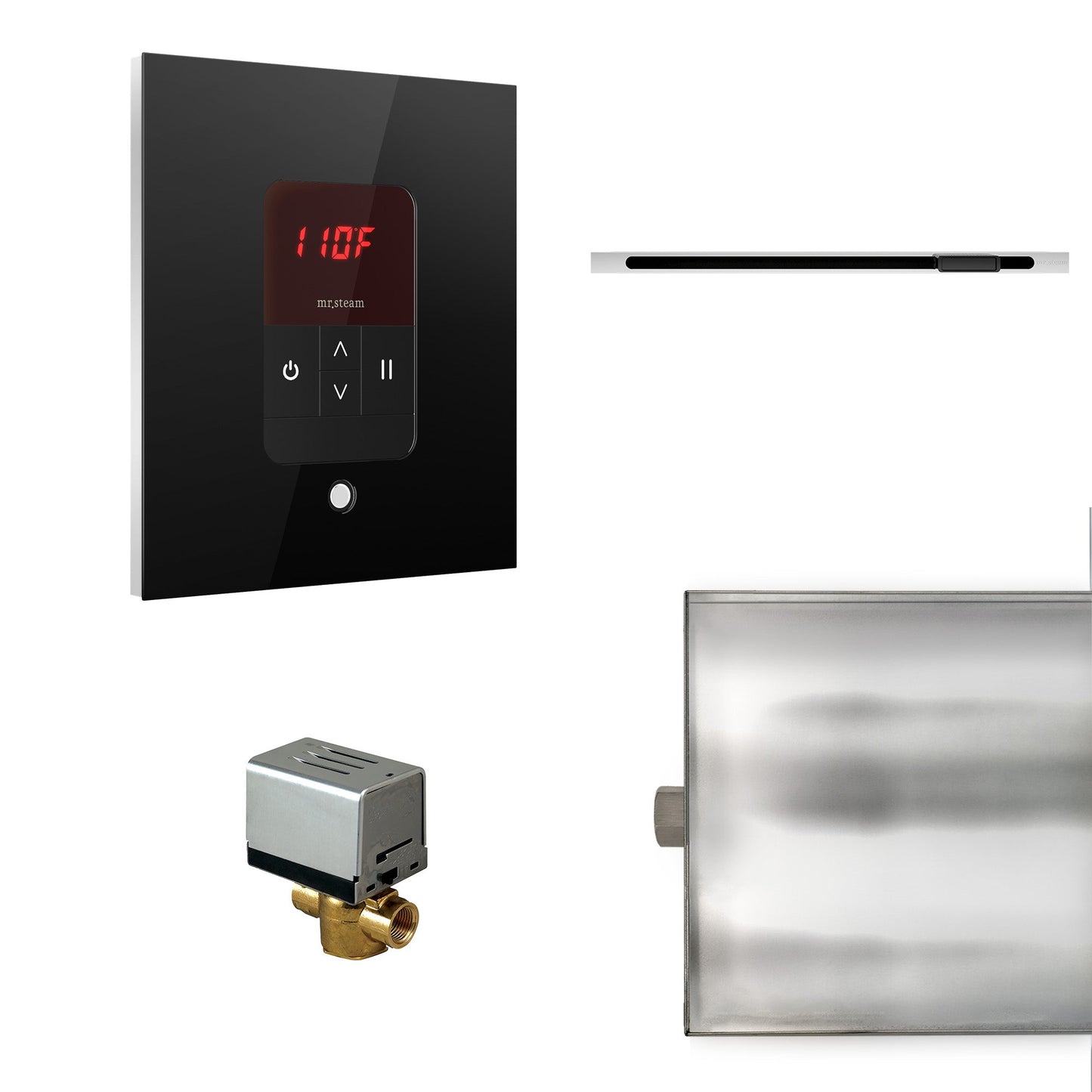 Mr. Steam BBUTLERLSBK Basic Butler® Linear Square in Black