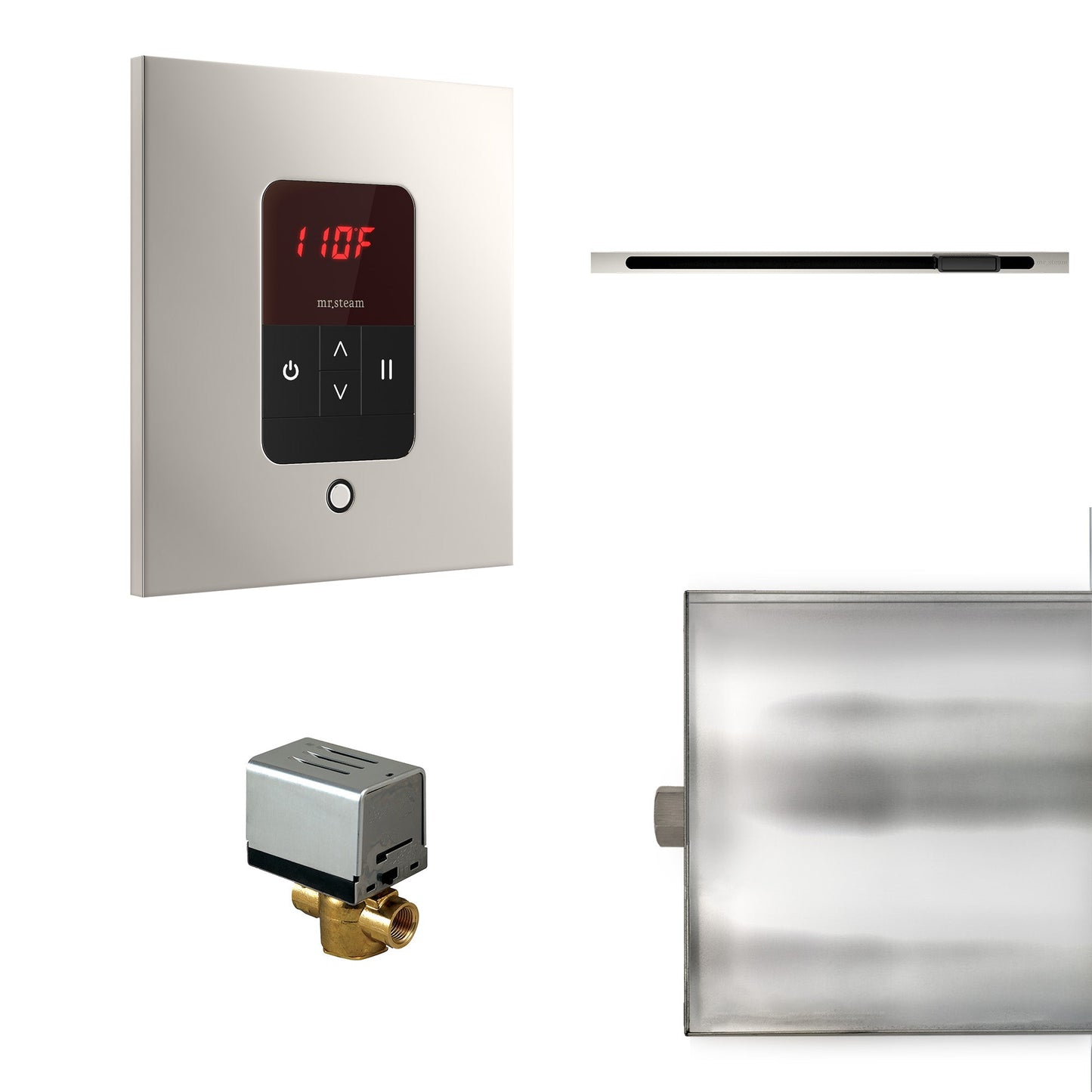 Mr. Steam BBUTLERLSPN Basic Butler® Linear Square in Polished Nickel
