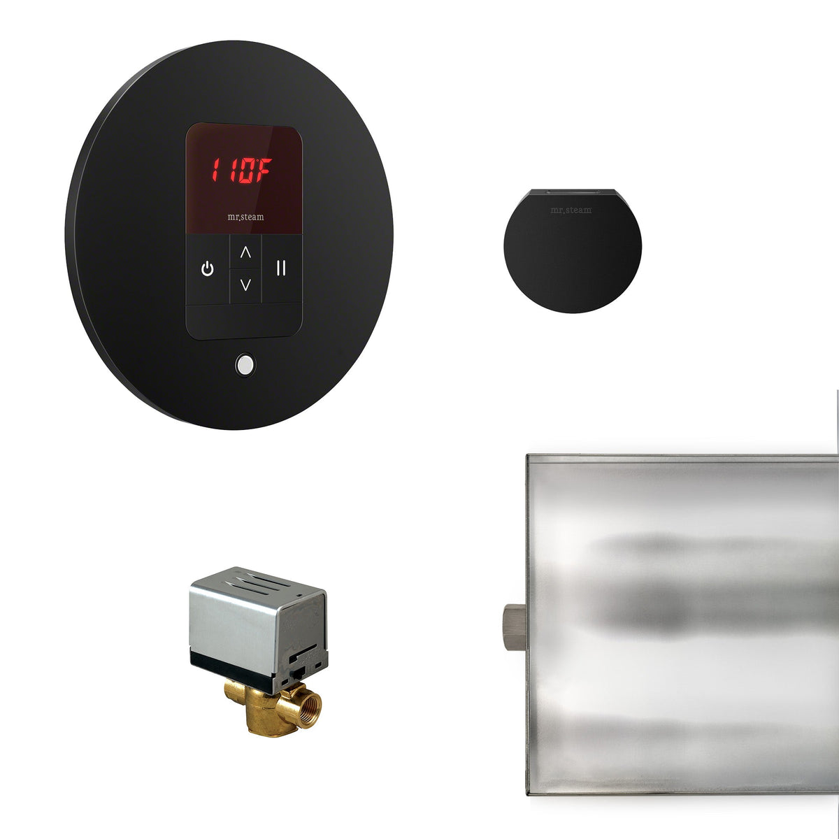 Steam Butler Mr. Steam BBUTLERRMB Basic Butler® Round in Matte Black – Showroom Source