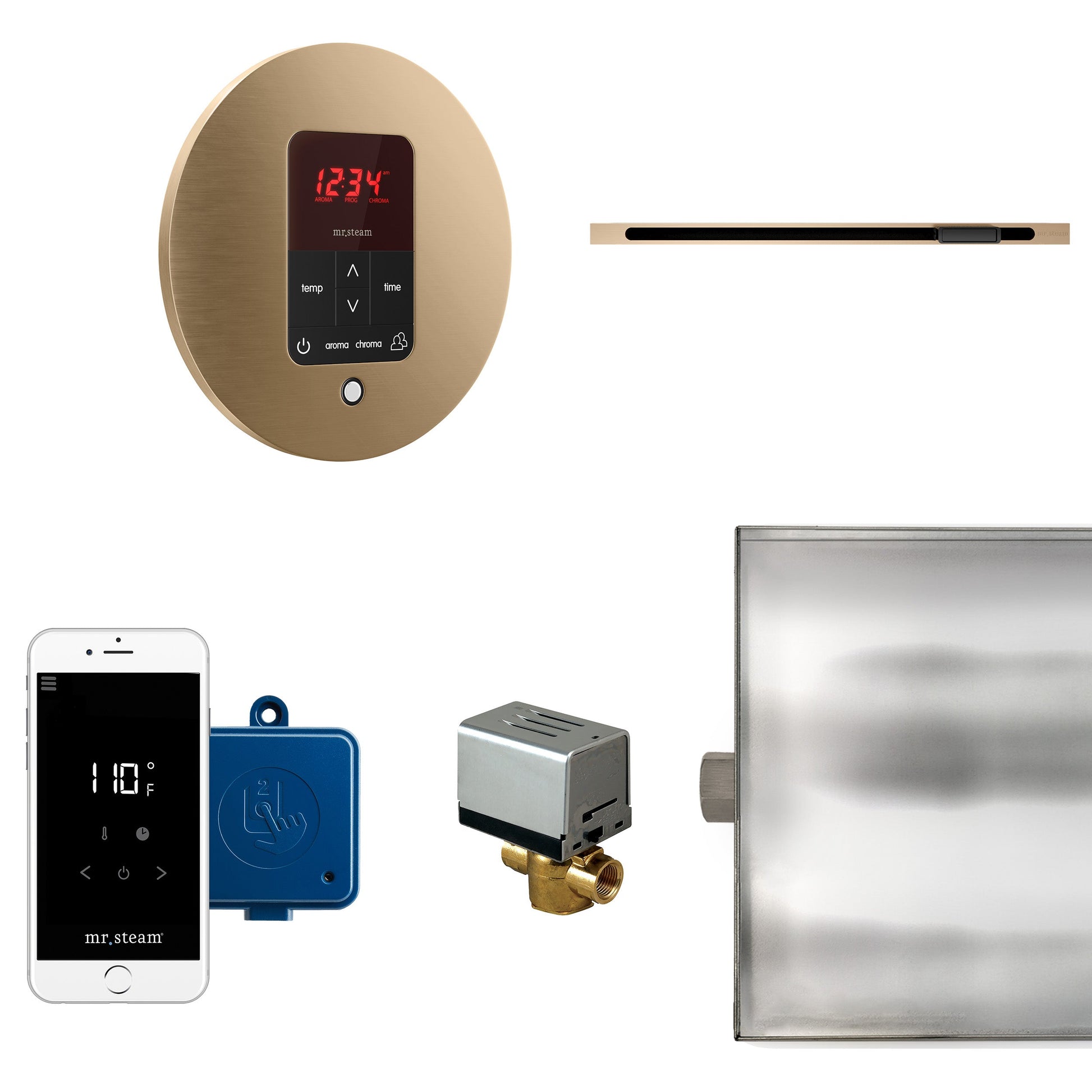 Mr. Steam BTLRL1RBB MS Butler® Linear Round in Brushed Bronze