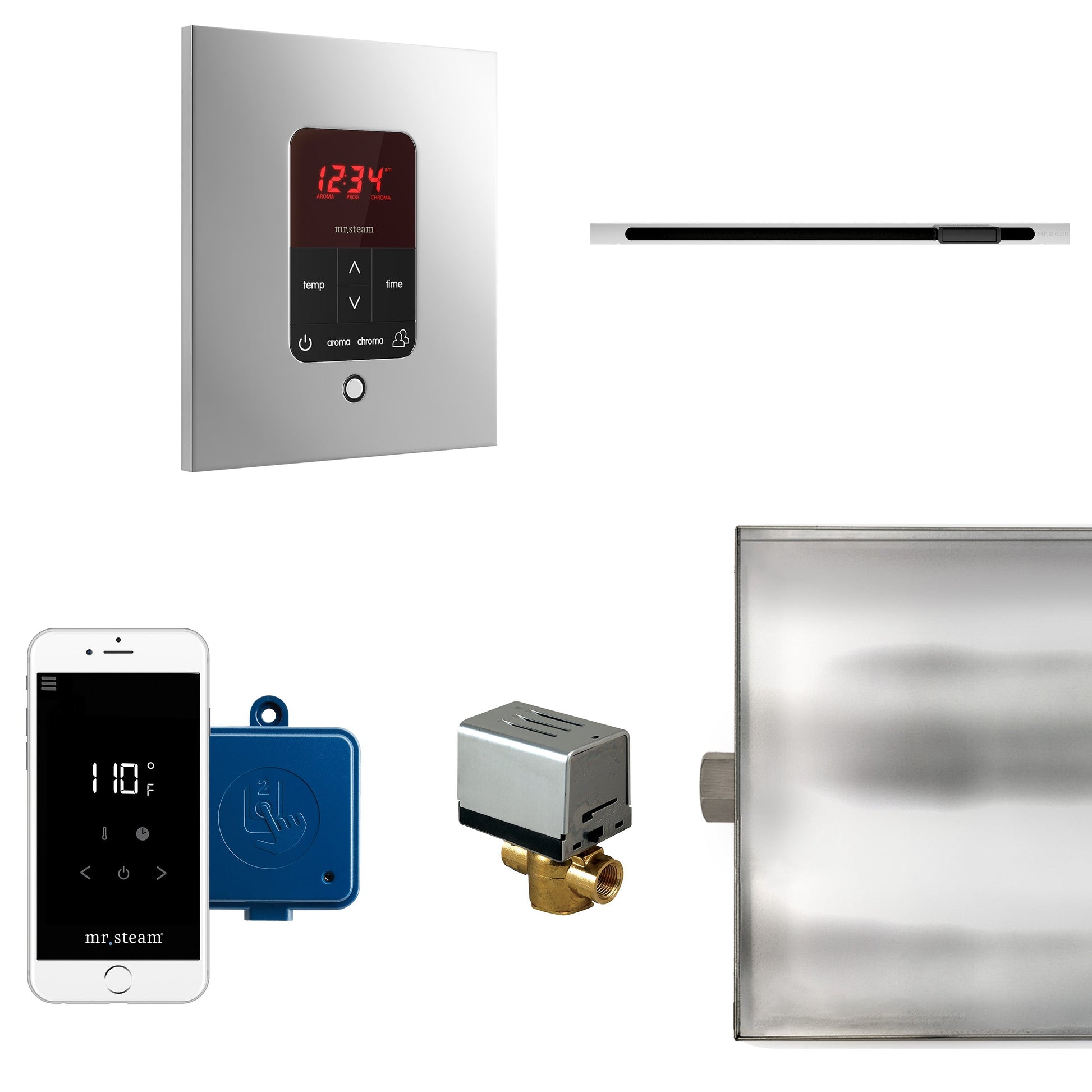 Mr. Steam BTLRL1SPC MS Butler® Linear Square in Polished Chrome