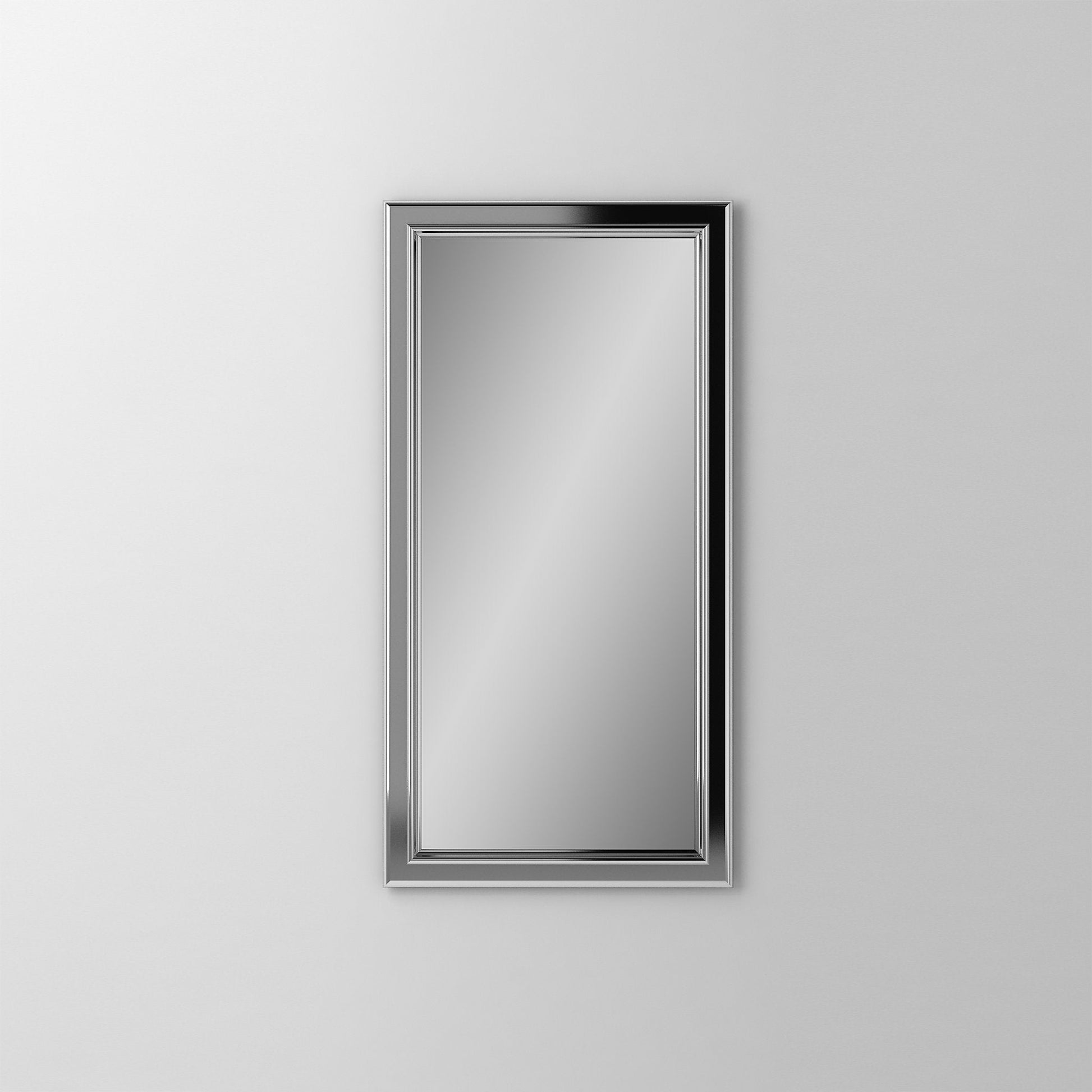Main Line 15-1/4" x 30" x 4" bryn mawr framed cabinet in classic gray interior and chrome finish with left hinge and electric option