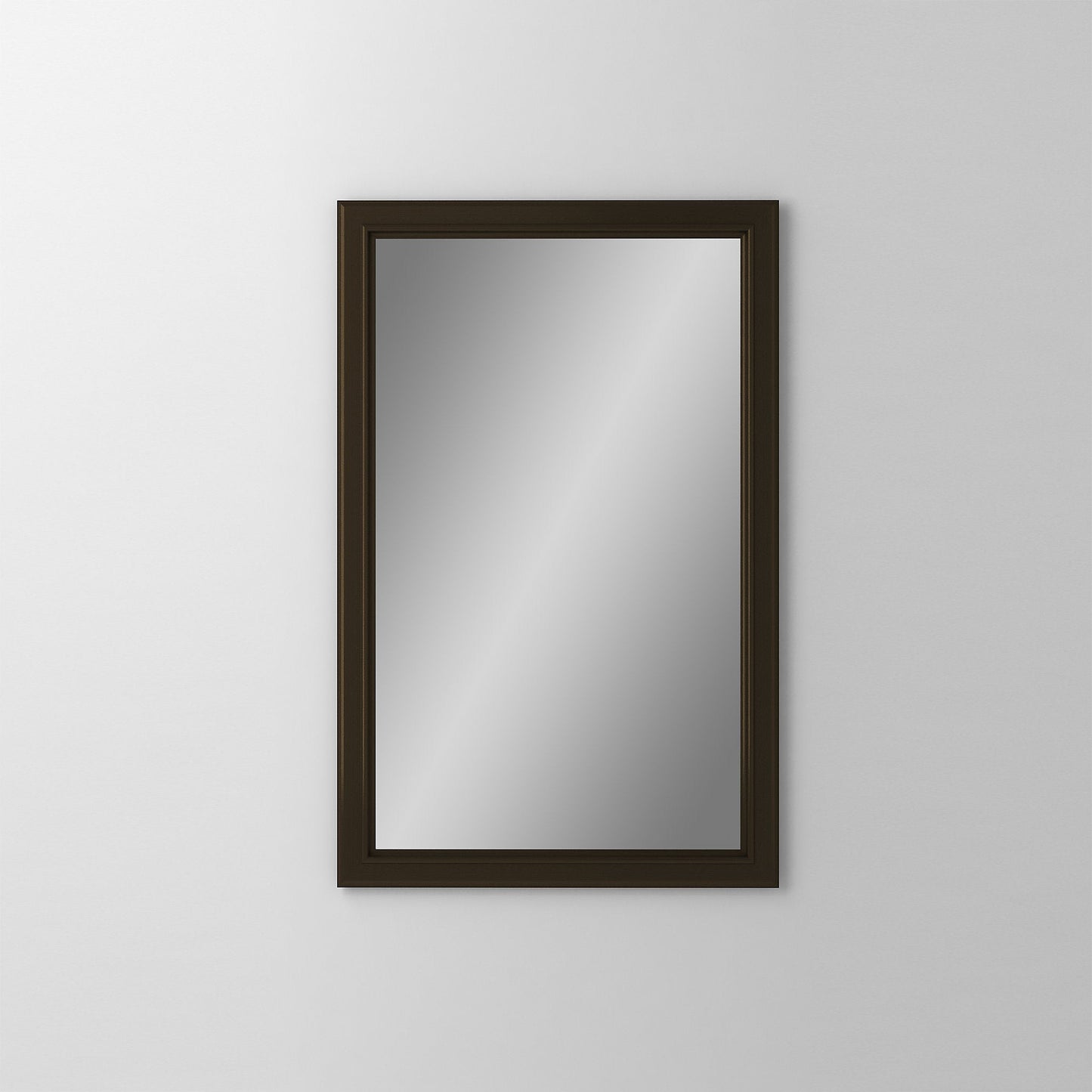 Main Line 19-1/4" x 30" x 6" bryn mawr framed cabinet in classic gray interior and brushed bronze finish with reversible hinge (non-handed)