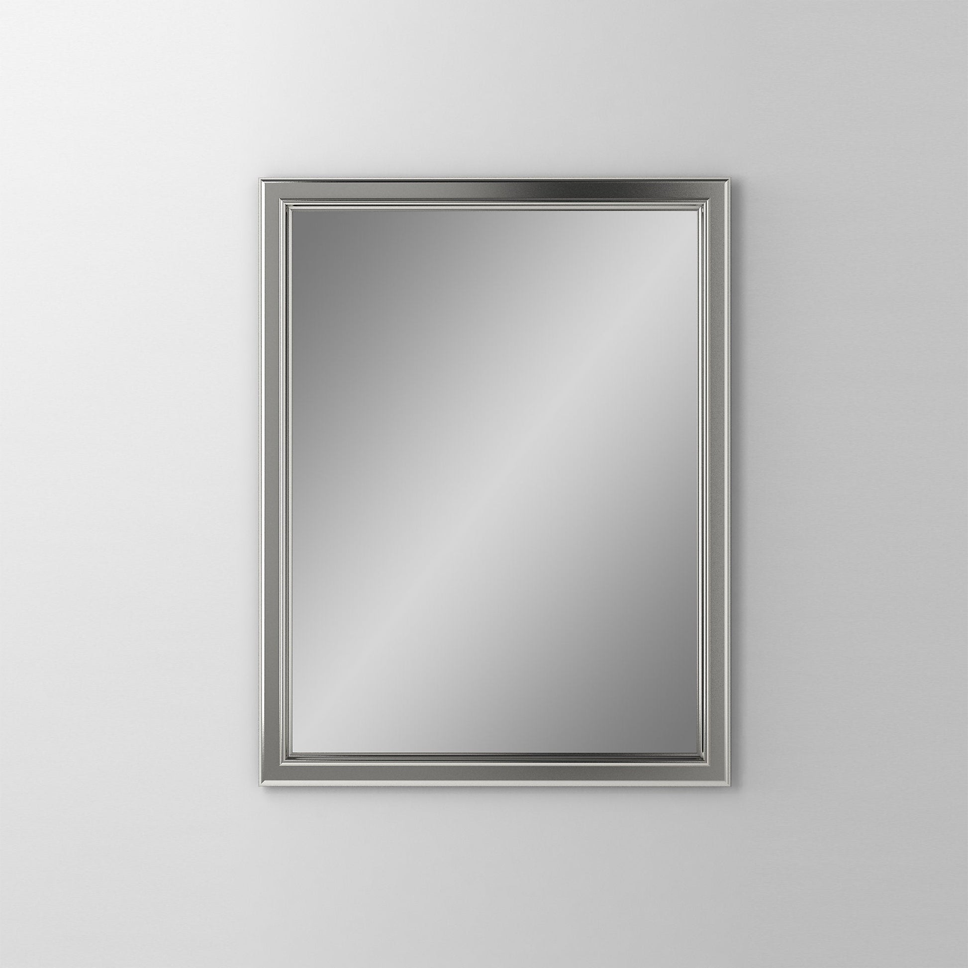 Main Line 23-1/4" x 30" x 6" bryn mawr framed cabinet in classic gray interior and satin nickel finish with right hinge and electric option