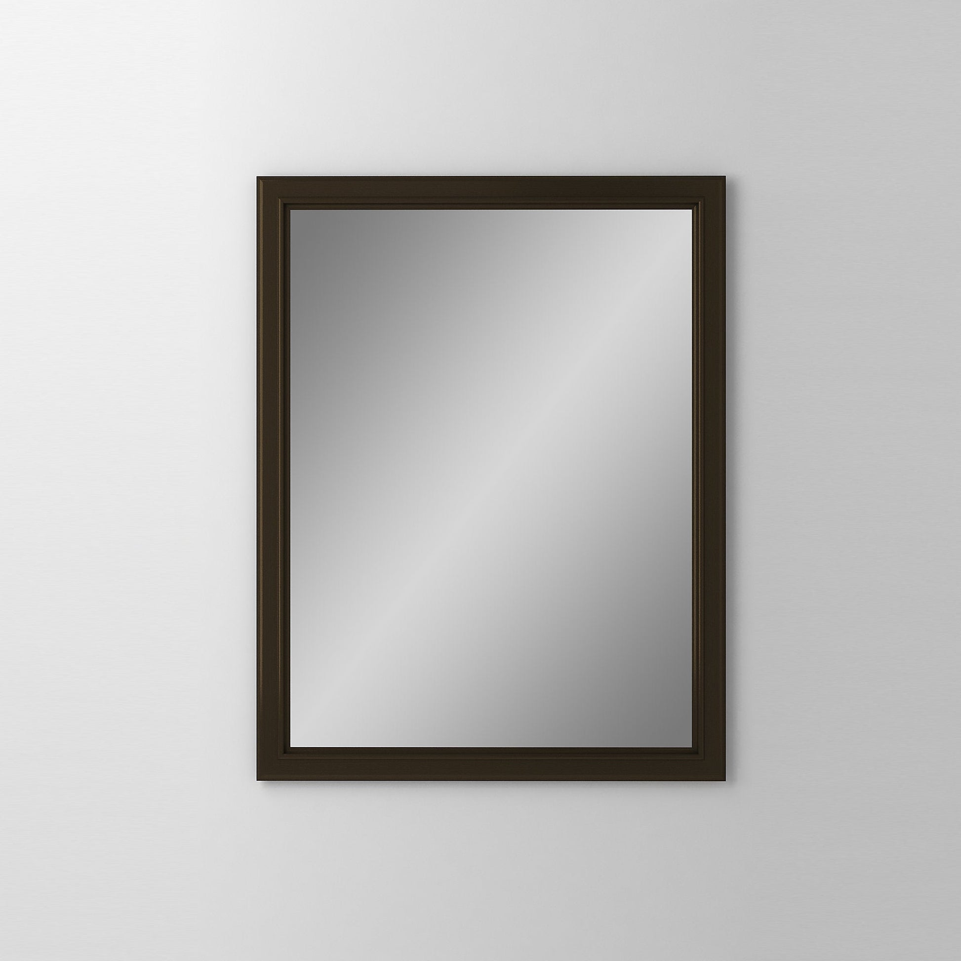 Main Line 23-1/4" x 30" x 6" bryn mawr framed cabinet in classic gray interior and brushed bronze finish with right hinge and electric option