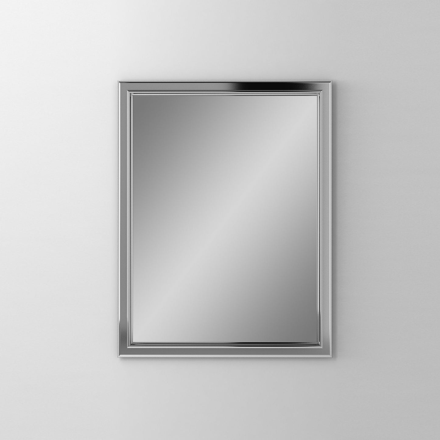 Main Line 23-1/4" x 30" x 6" bryn mawr framed cabinet in classic gray interior and chrome finish with right hinge and electric option