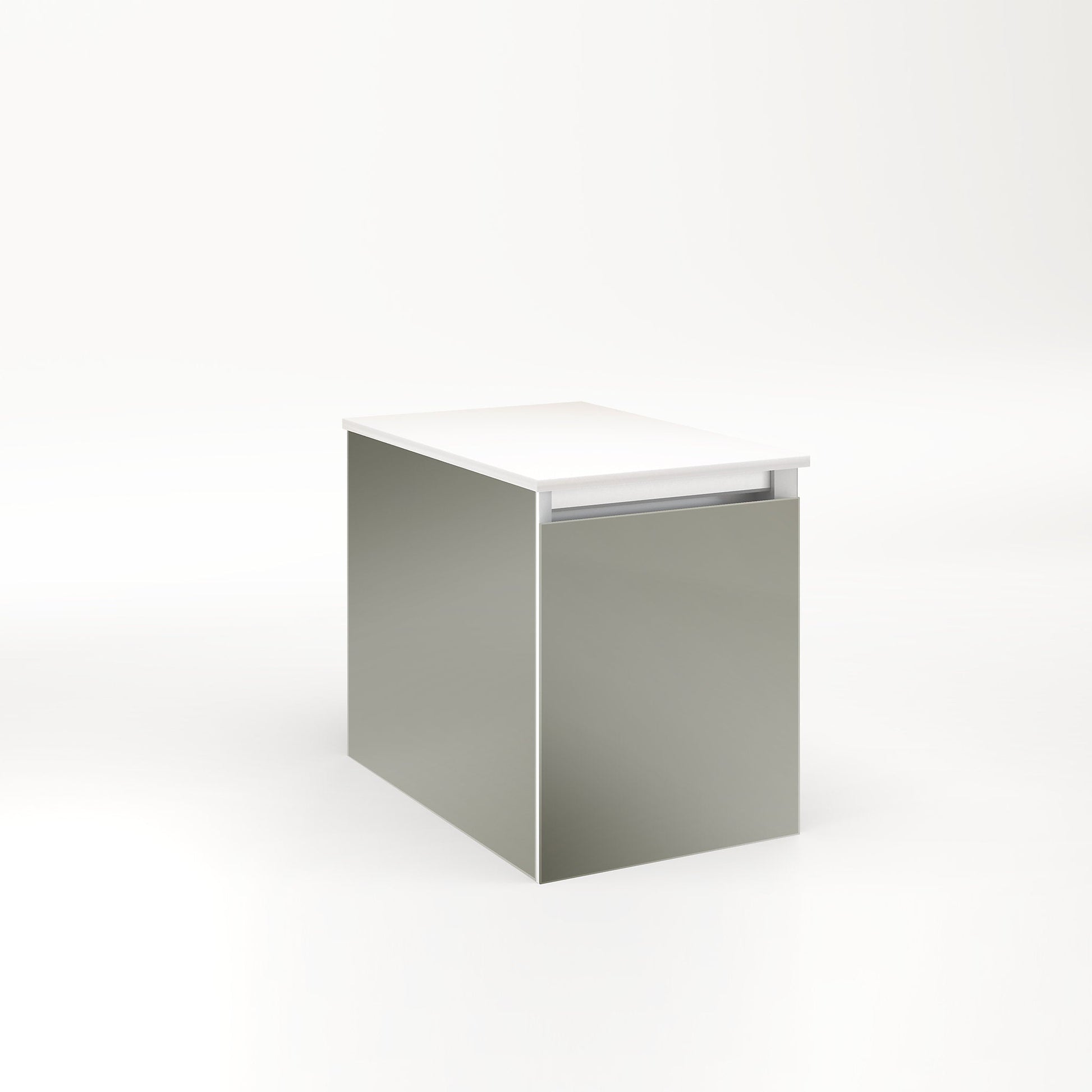 Cartesian 12-1/8" x 15" x 18-3/4" single drawer vanity in mirror with slow-close full drawer and night light in 5000K temperature (cool light)