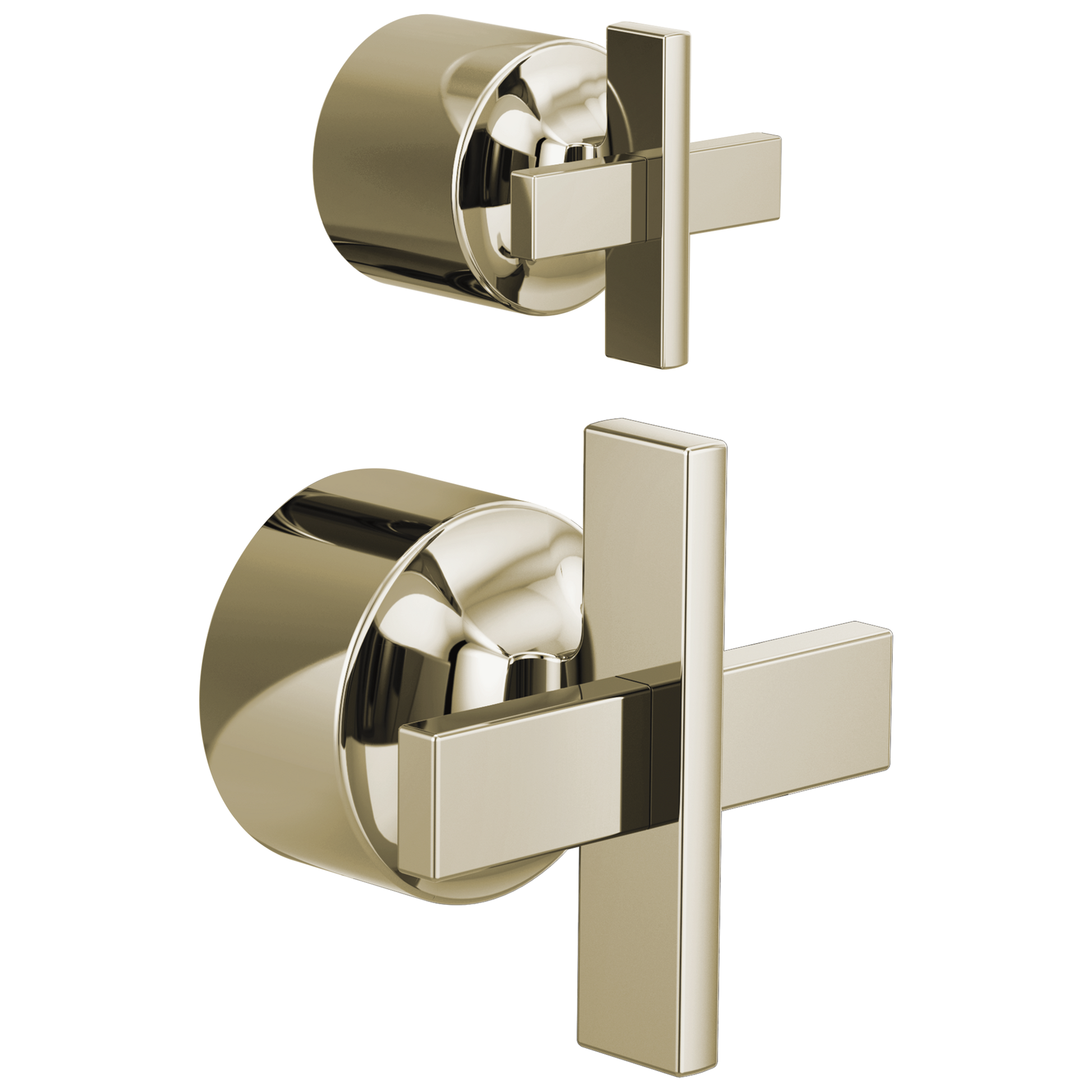 Brizo Levoir: Pressure Balance Valve with Integrated Diverter Trim Cross Handle Kit