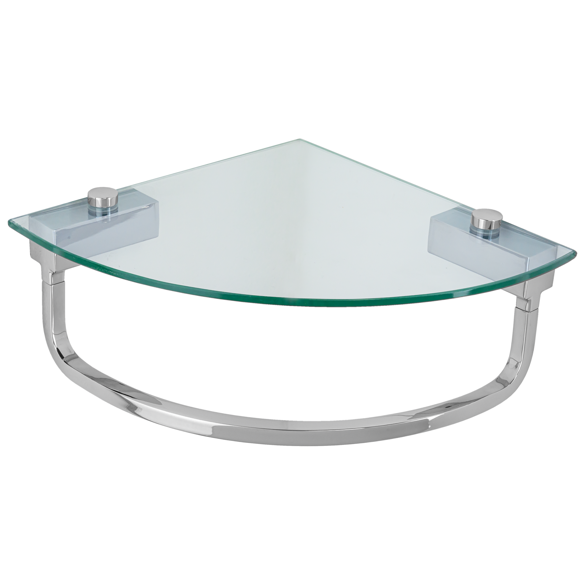 Delta Delta Kendari™: Corner Towel Bar with Glass Shelf