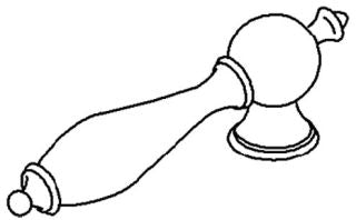 KOHLER K-77889-AF Lever Handle Assy W/ White Insert