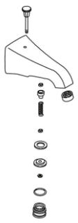 KOHLER K-88034-BN Spout Kit, Div