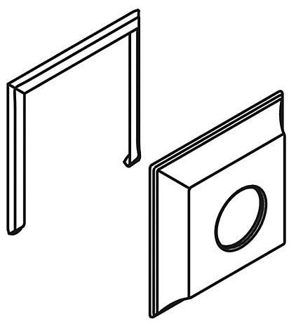 KOHLER K-1086731-X-CP Face Plate Assy, Square, Red-And-Blue