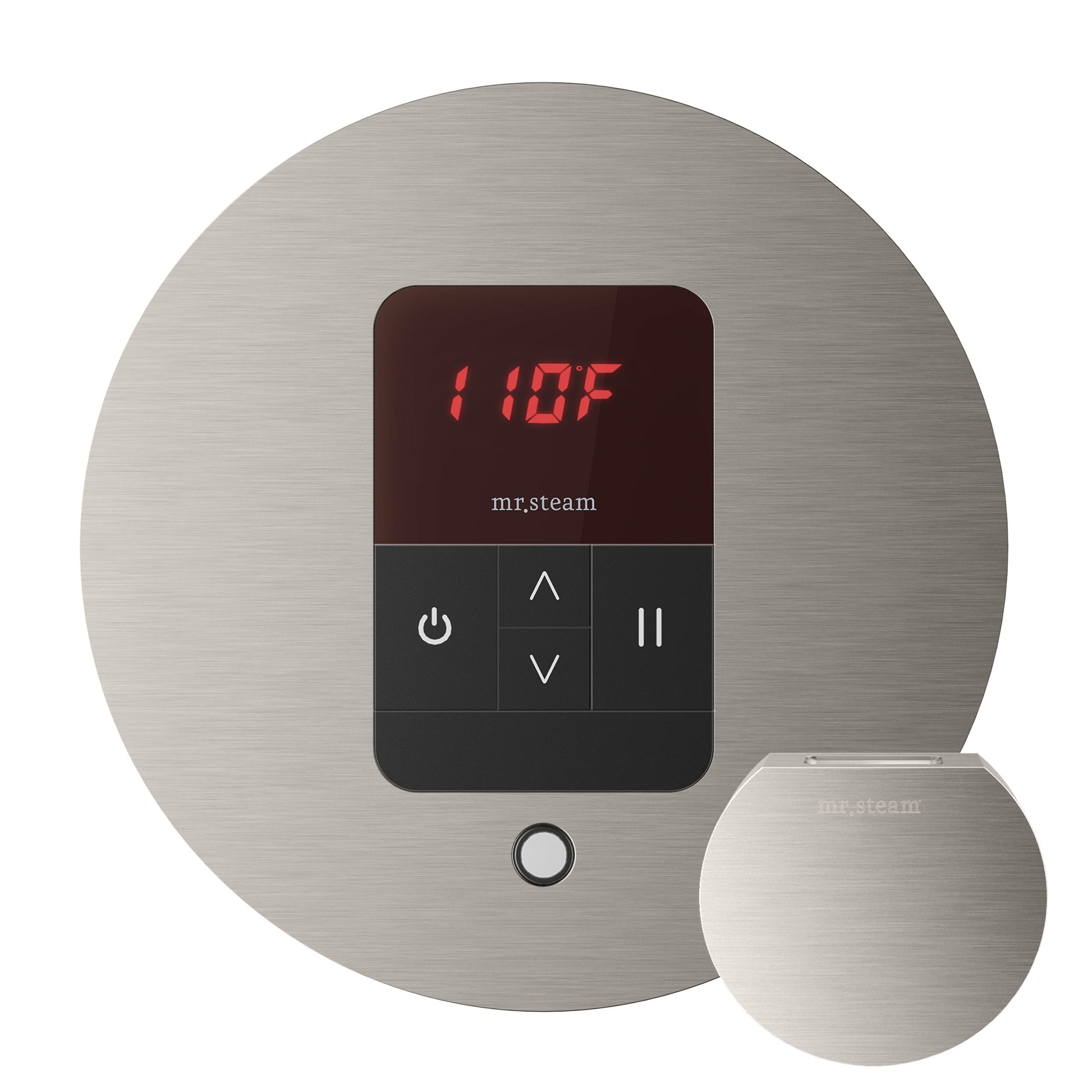 Mr. Steam MSITEMPORD-BN iTempo® Round in Brushed Nickel