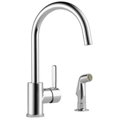 Delta P199152LF Precept Single Handle Kitchen Faucet with Spray